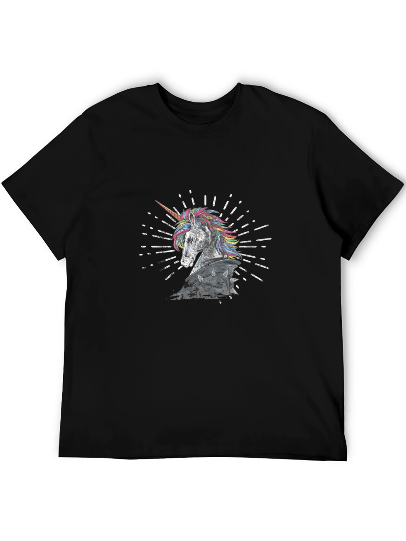 Unicorn Knight Graphic Tee - Black