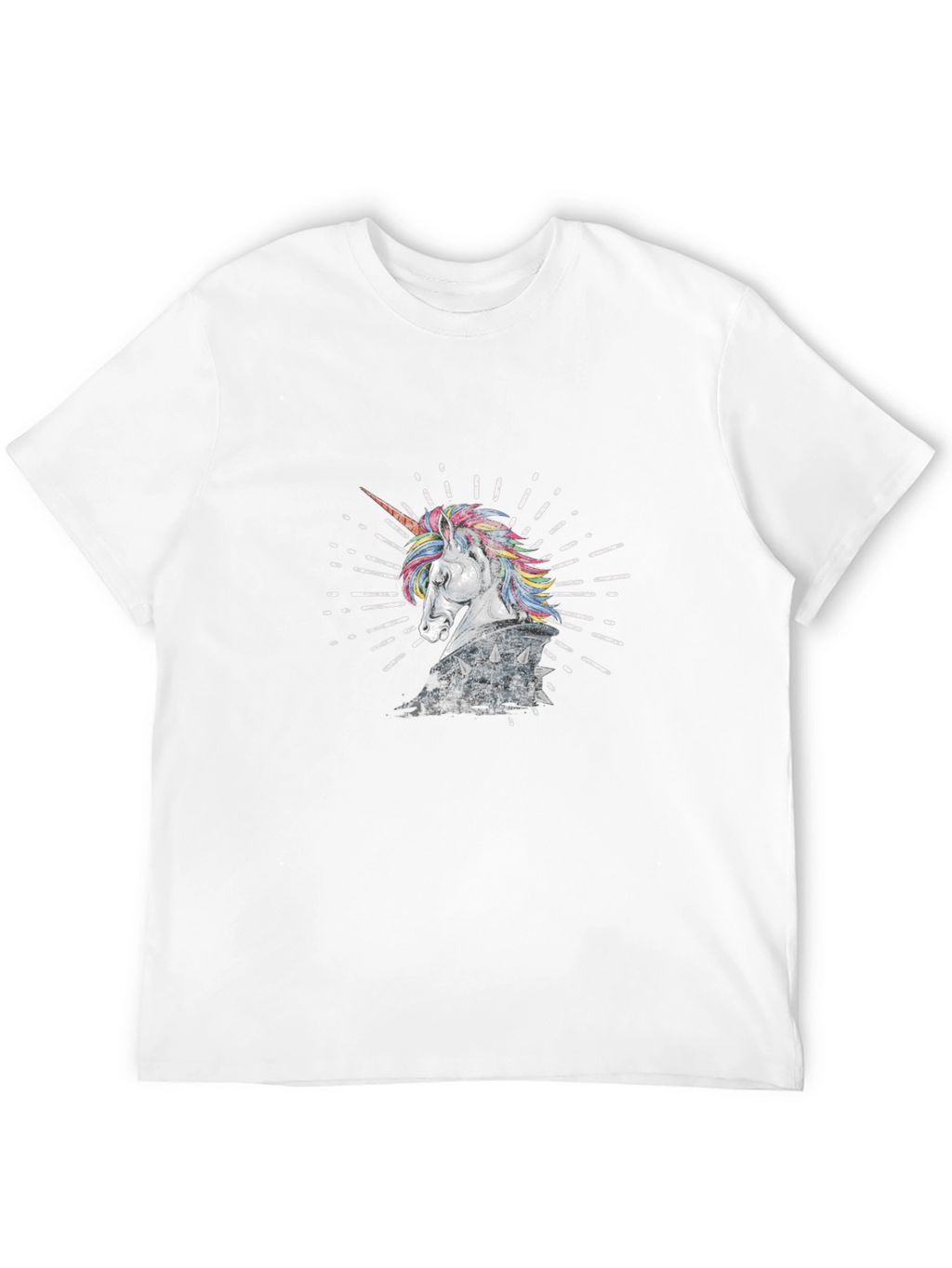 Unicorn Knight Graphic Tee - Black