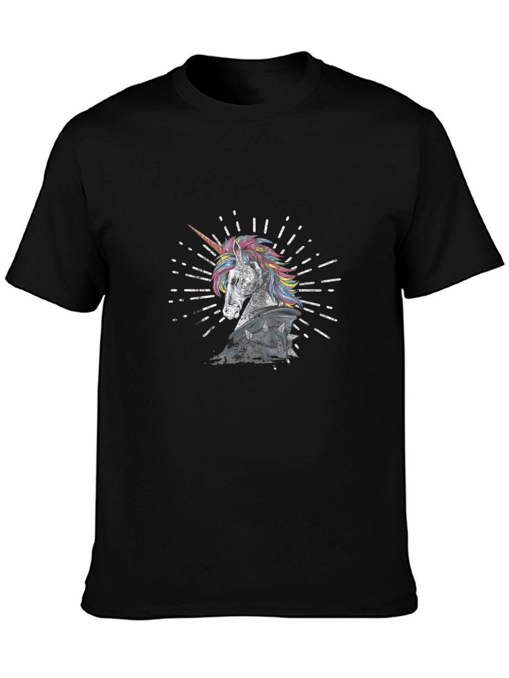 Unicorn Knight Graphic Tee - Black