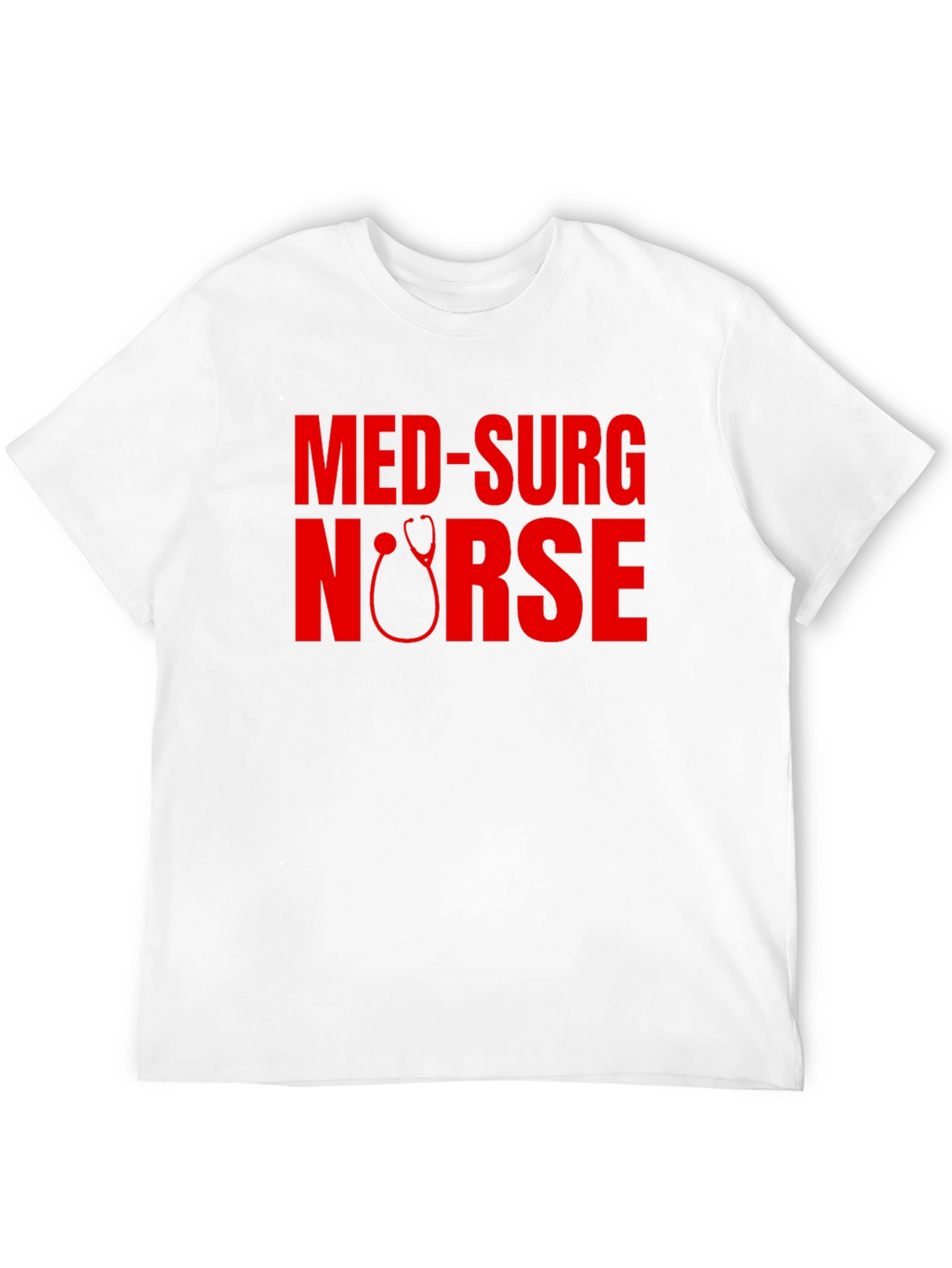 Med-Surg Nurse Stethoscope Graphic Tee - Black