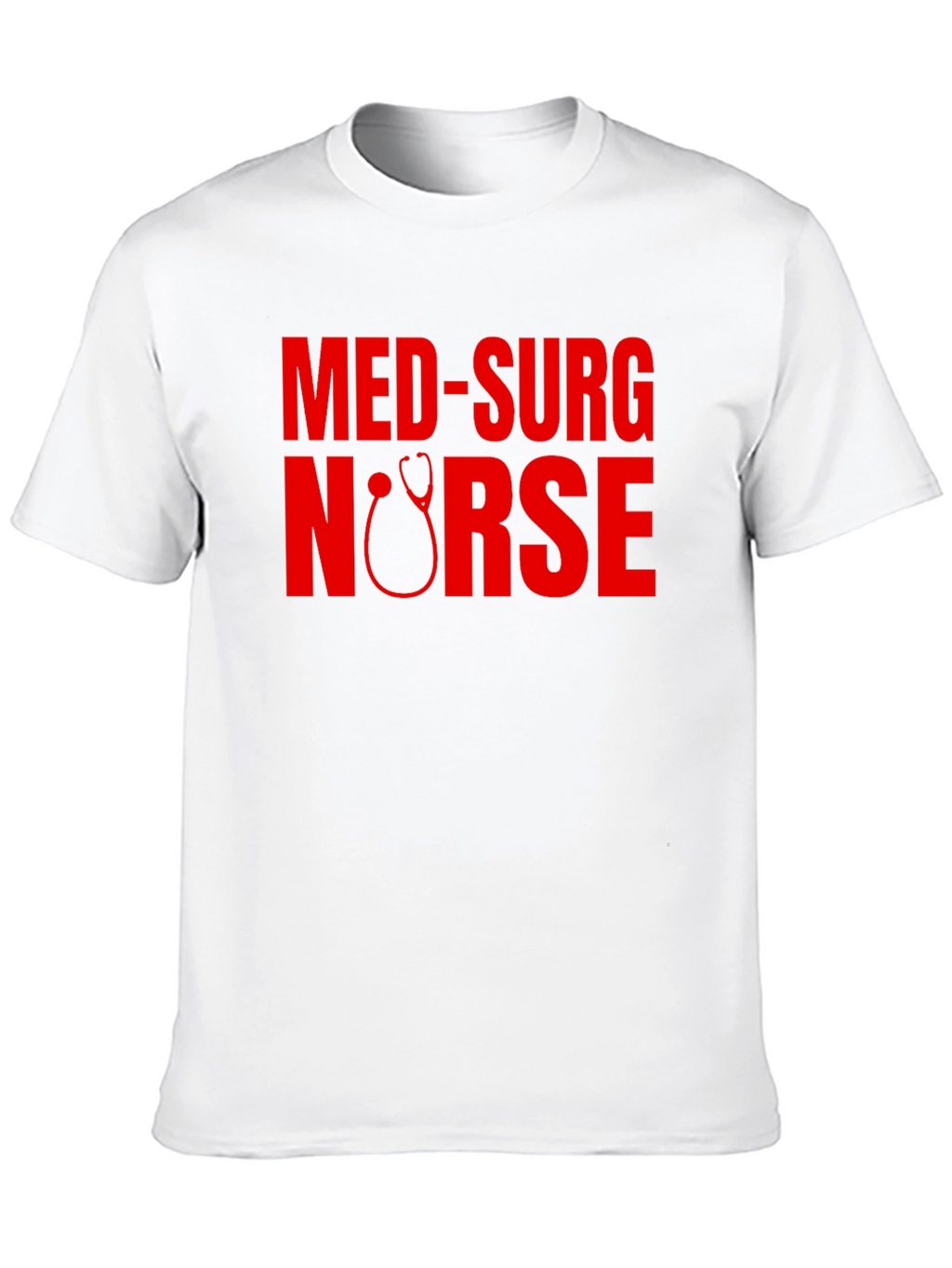 Med-Surg Nurse Stethoscope Graphic Tee - Black