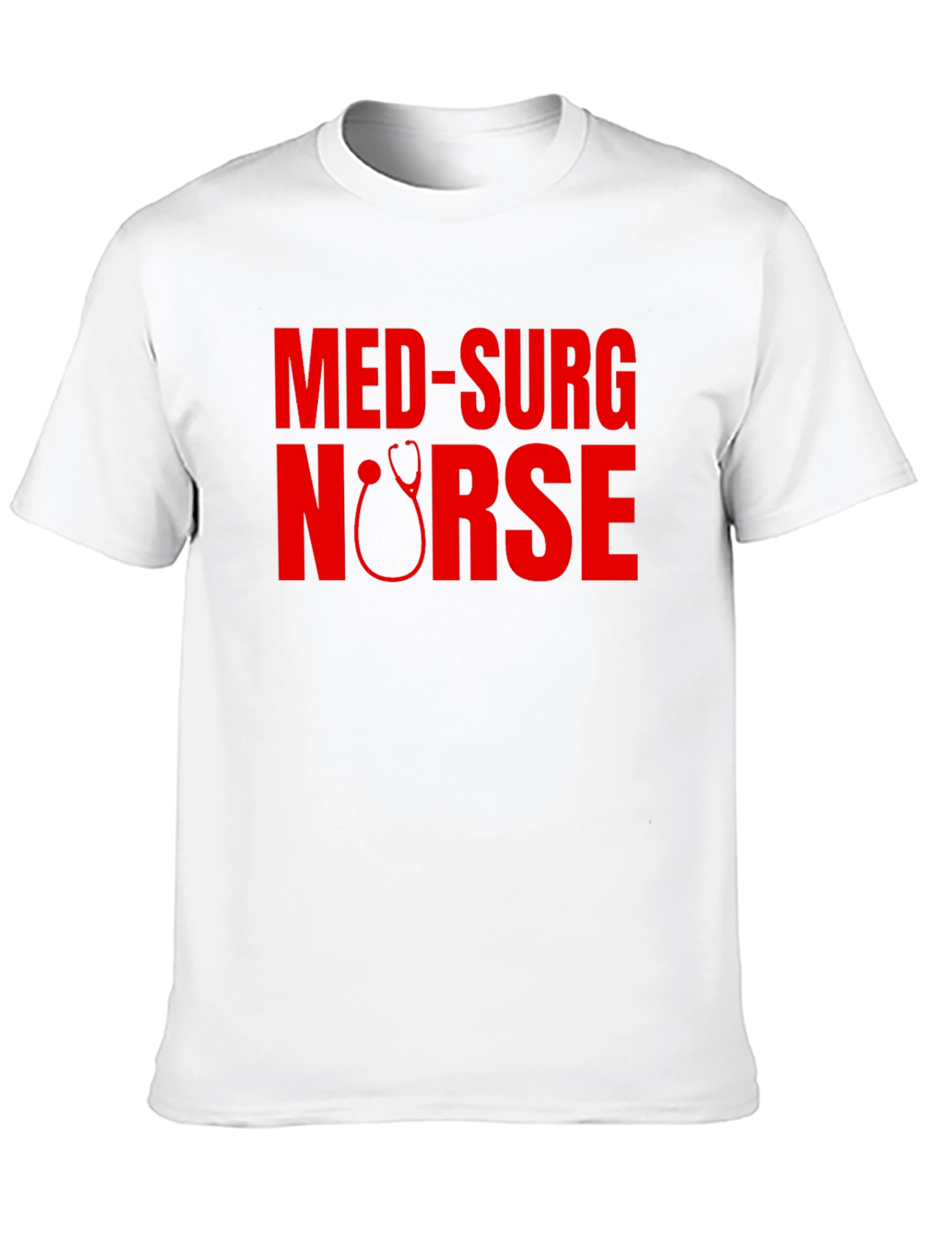 Med-Surg Nurse Stethoscope Graphic Tee - Black