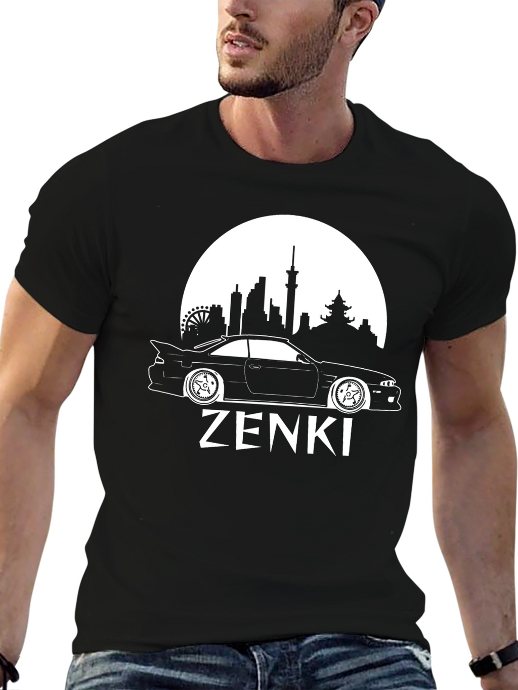 Zenki Car Graphic Tee - Black T-Shirt