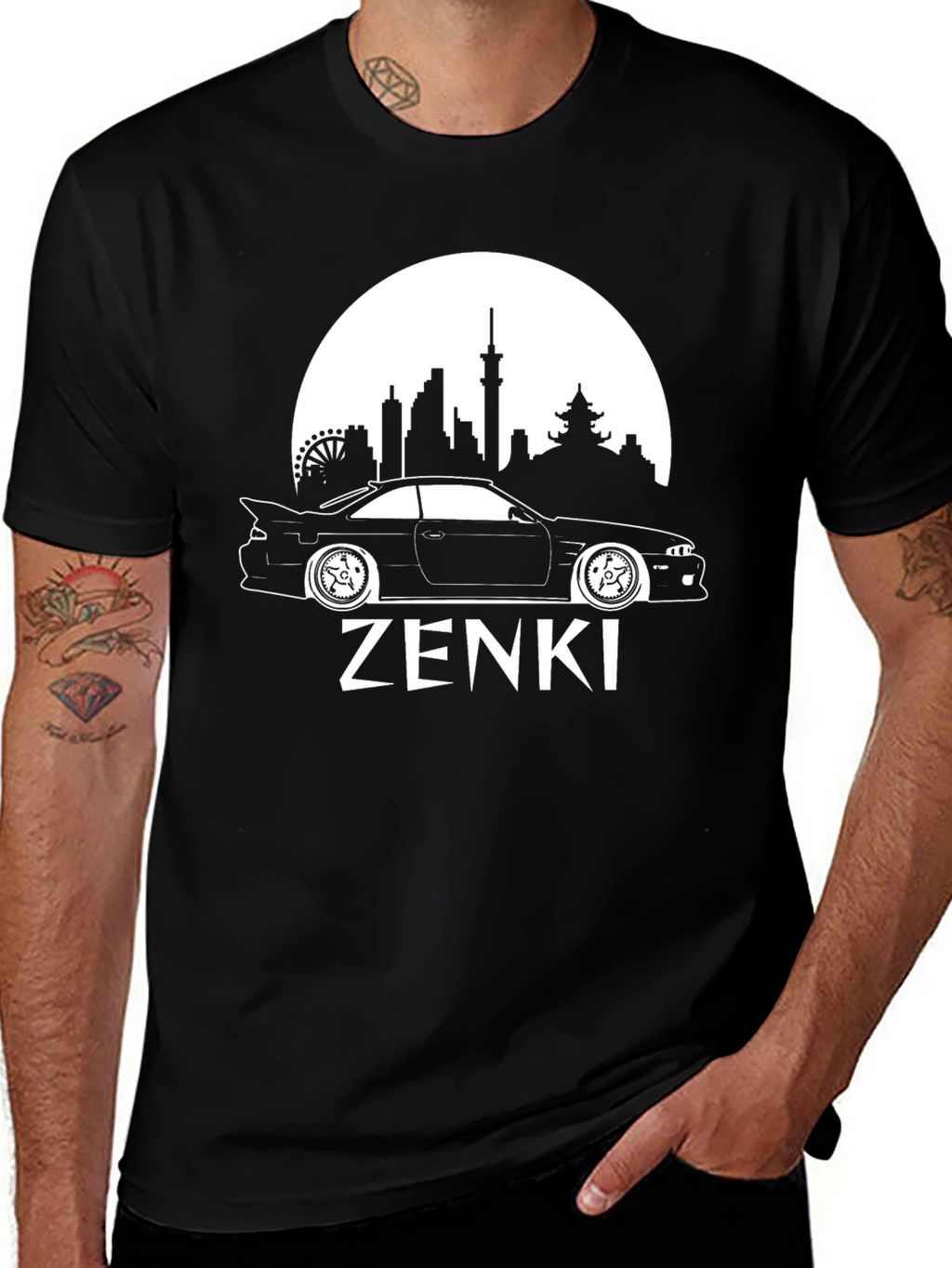 Zenki Car Graphic Tee - Black T-Shirt