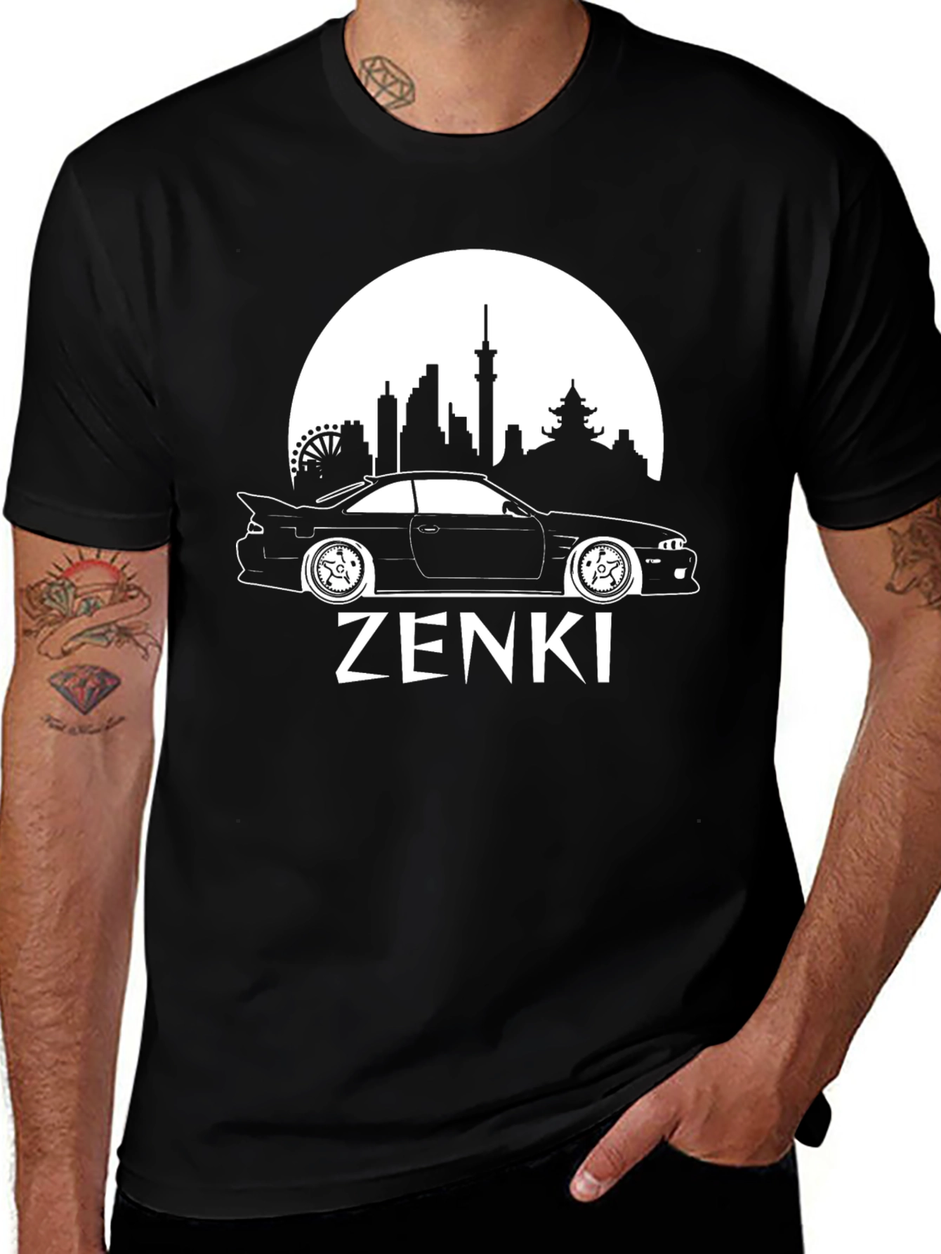 Zenki Car Graphic Tee - Black T-Shirt