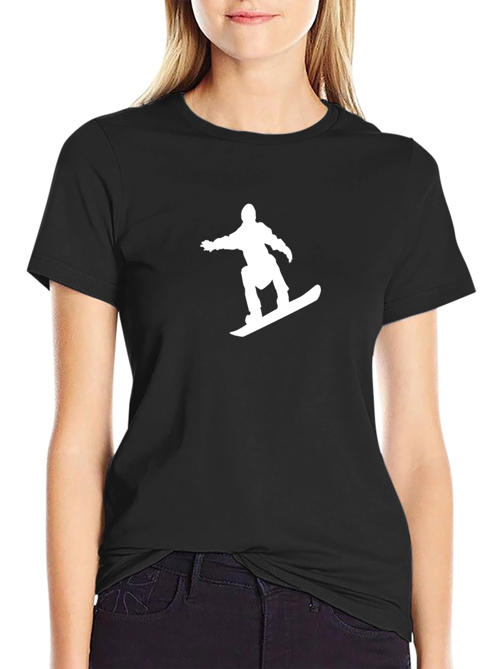Black Snowboarder Graphic Tee - Cool & Casual