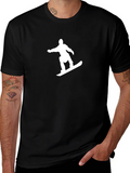Black Snowboarder Graphic Tee - Cool & Casual