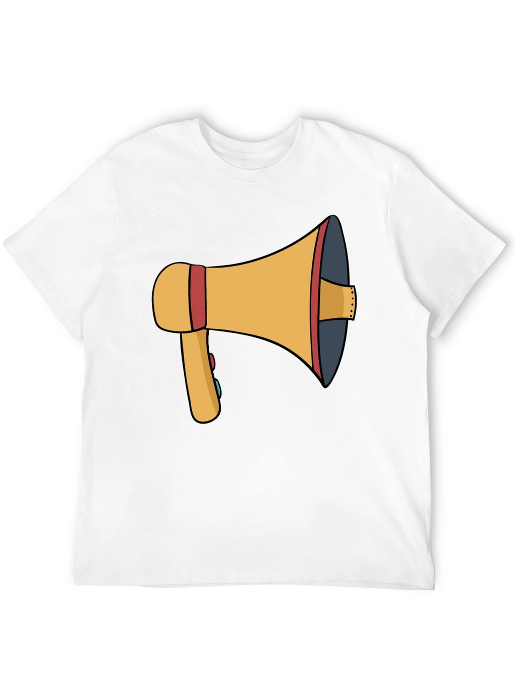 Megaphone Graphic Tee - Black Cotton T-Shirt