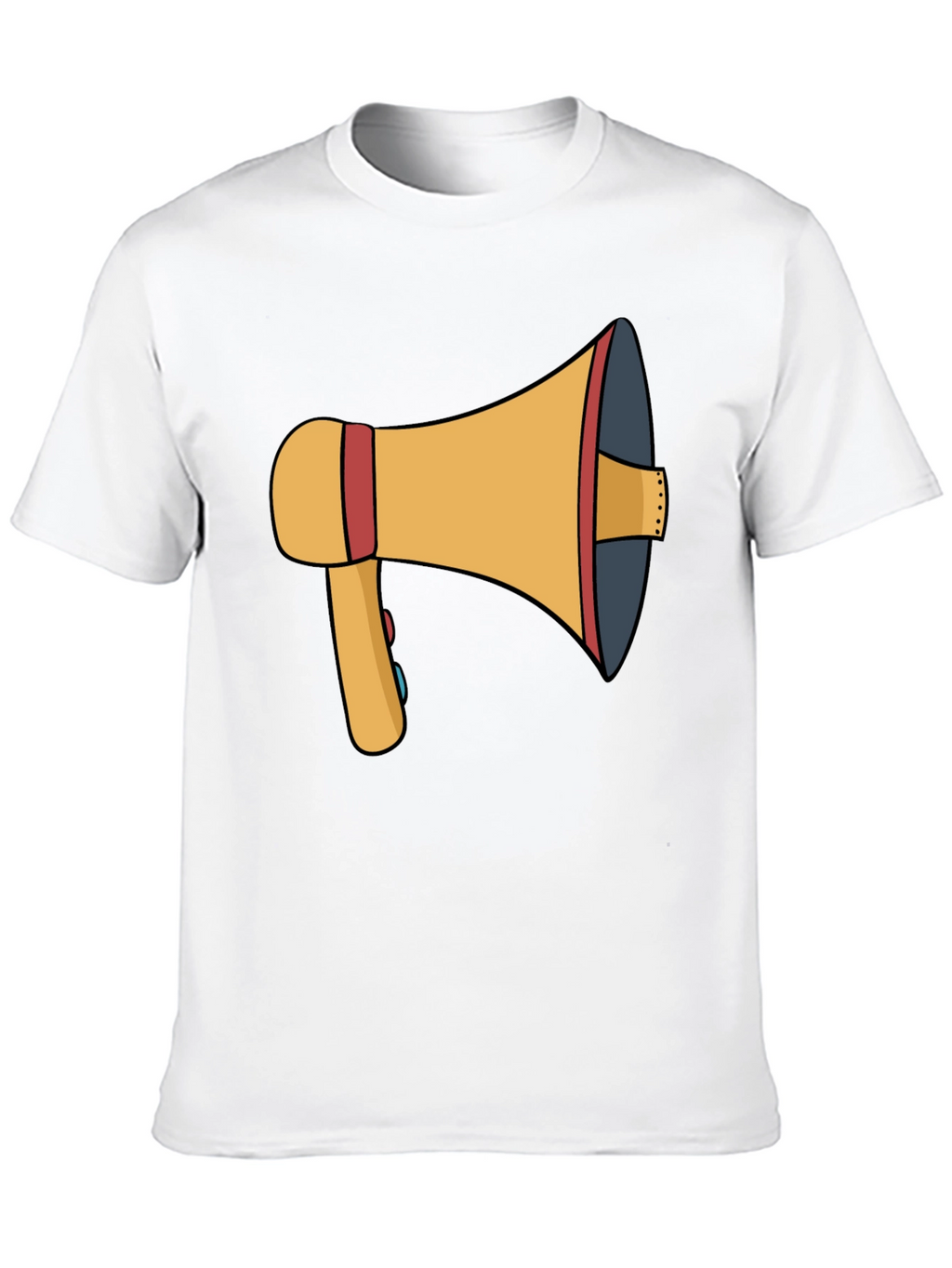 Megaphone Graphic Tee - Black Cotton T-Shirt