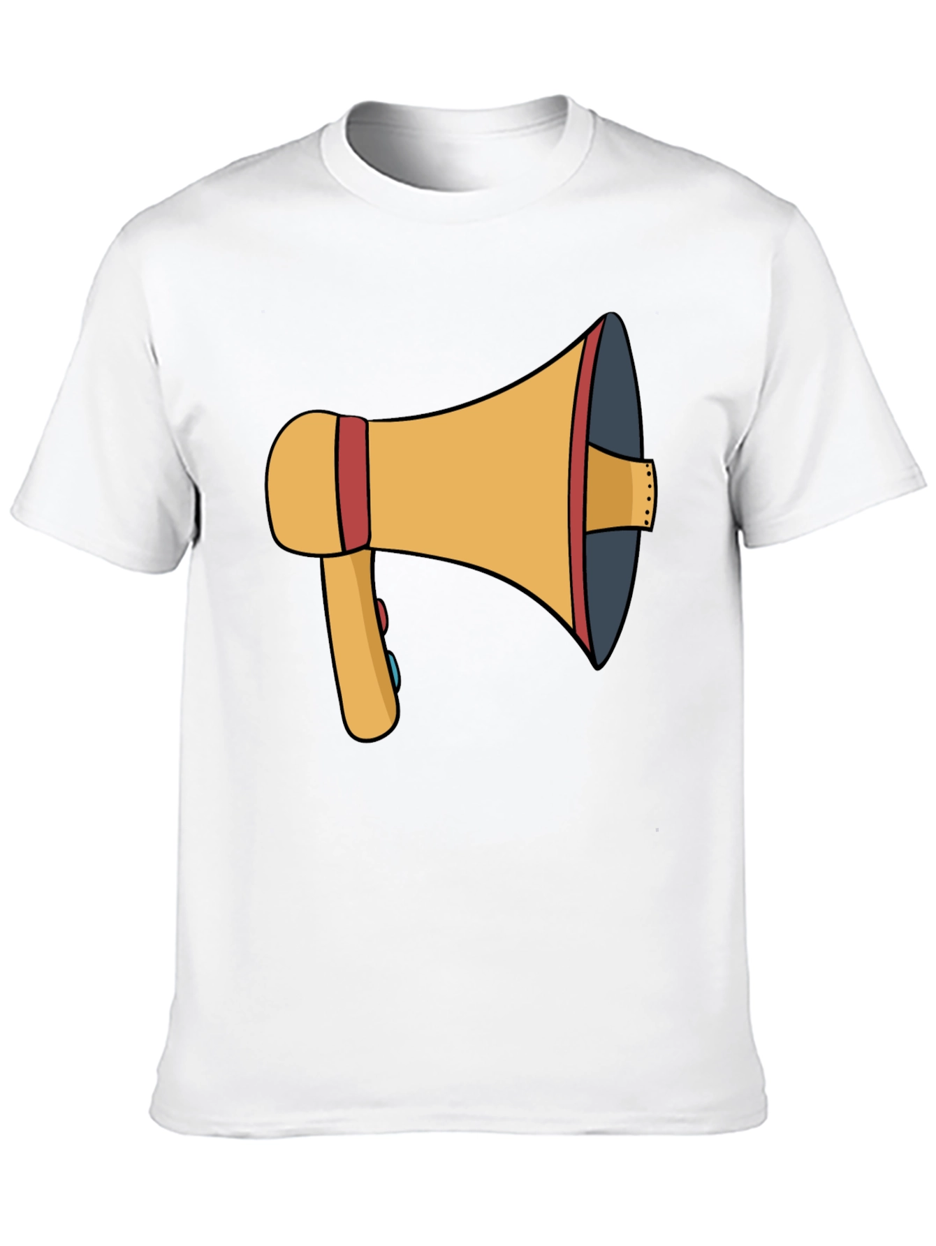 Megaphone Graphic Tee - Black Cotton T-Shirt