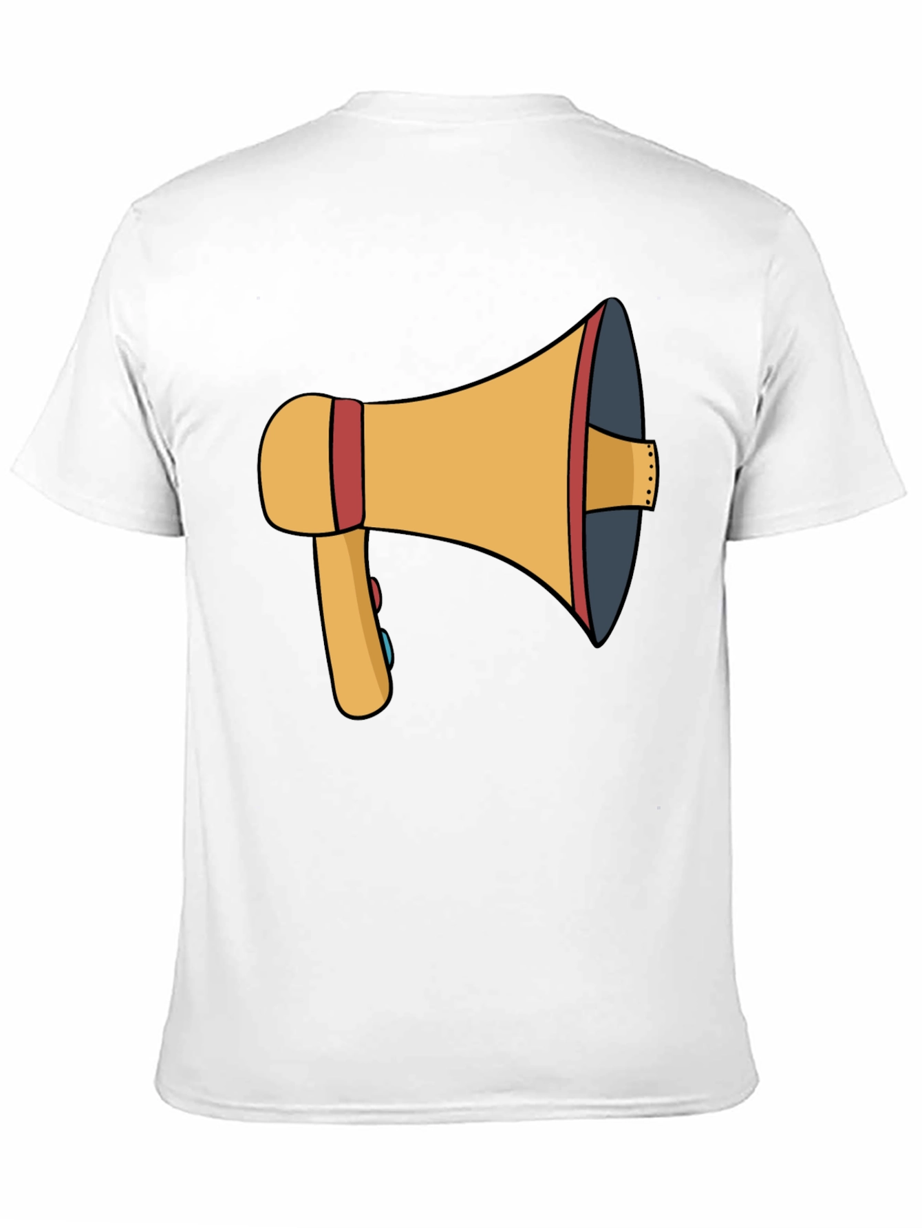 Megaphone Graphic Tee - Black Cotton T-Shirt