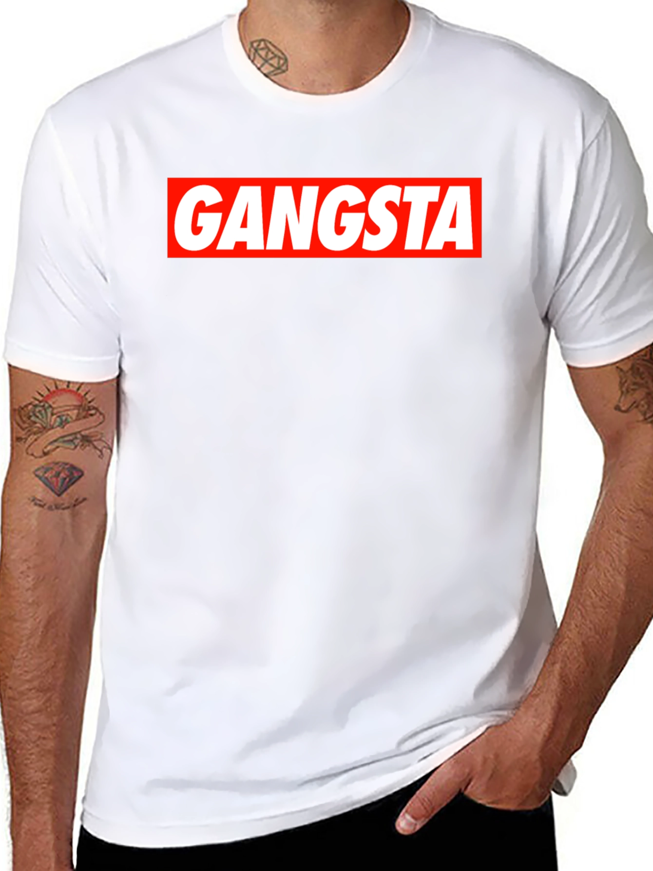 Gangsta Graphic Tee - Bold Streetwear Style