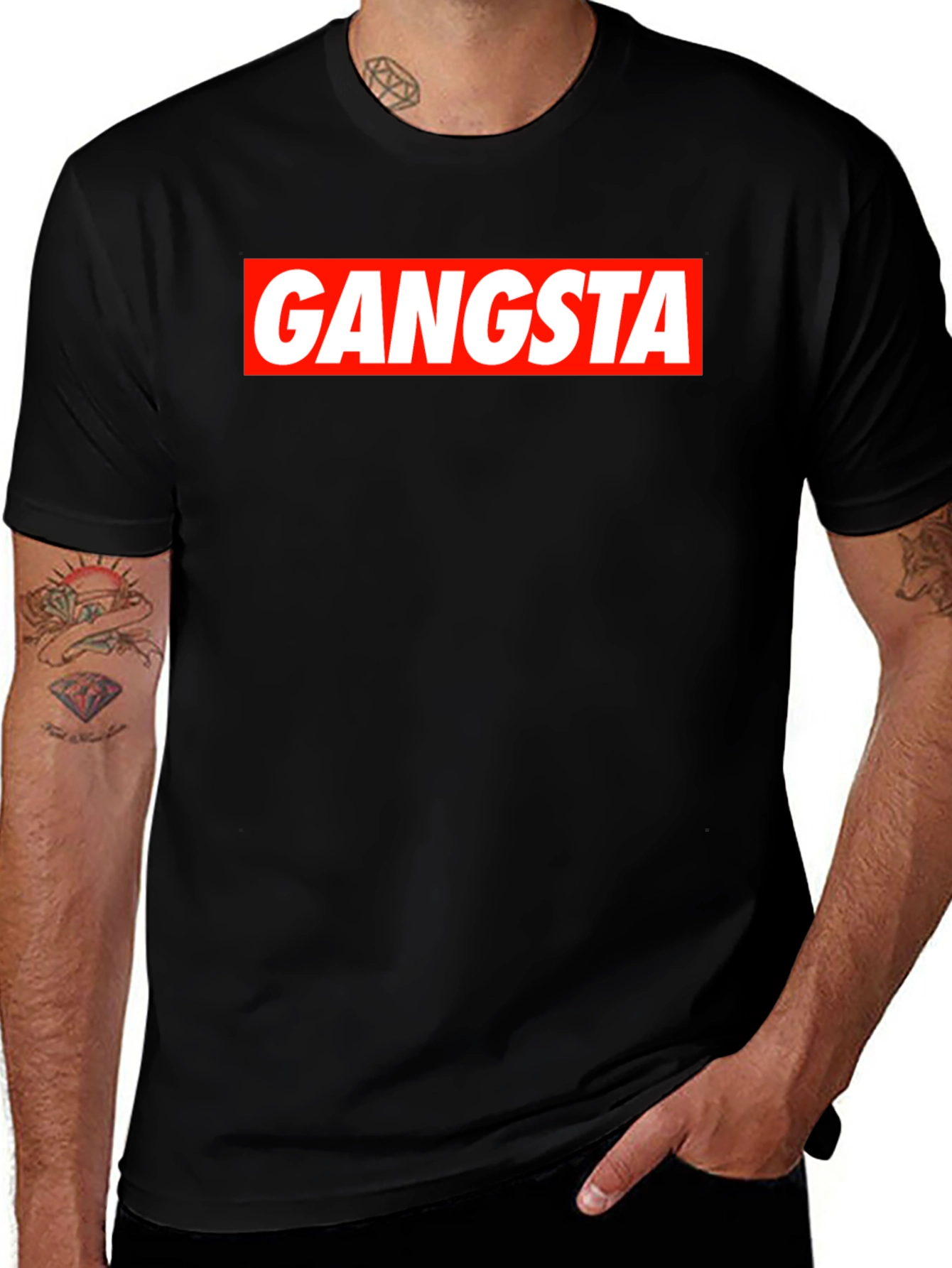Gangsta Graphic Tee - Bold Streetwear Style