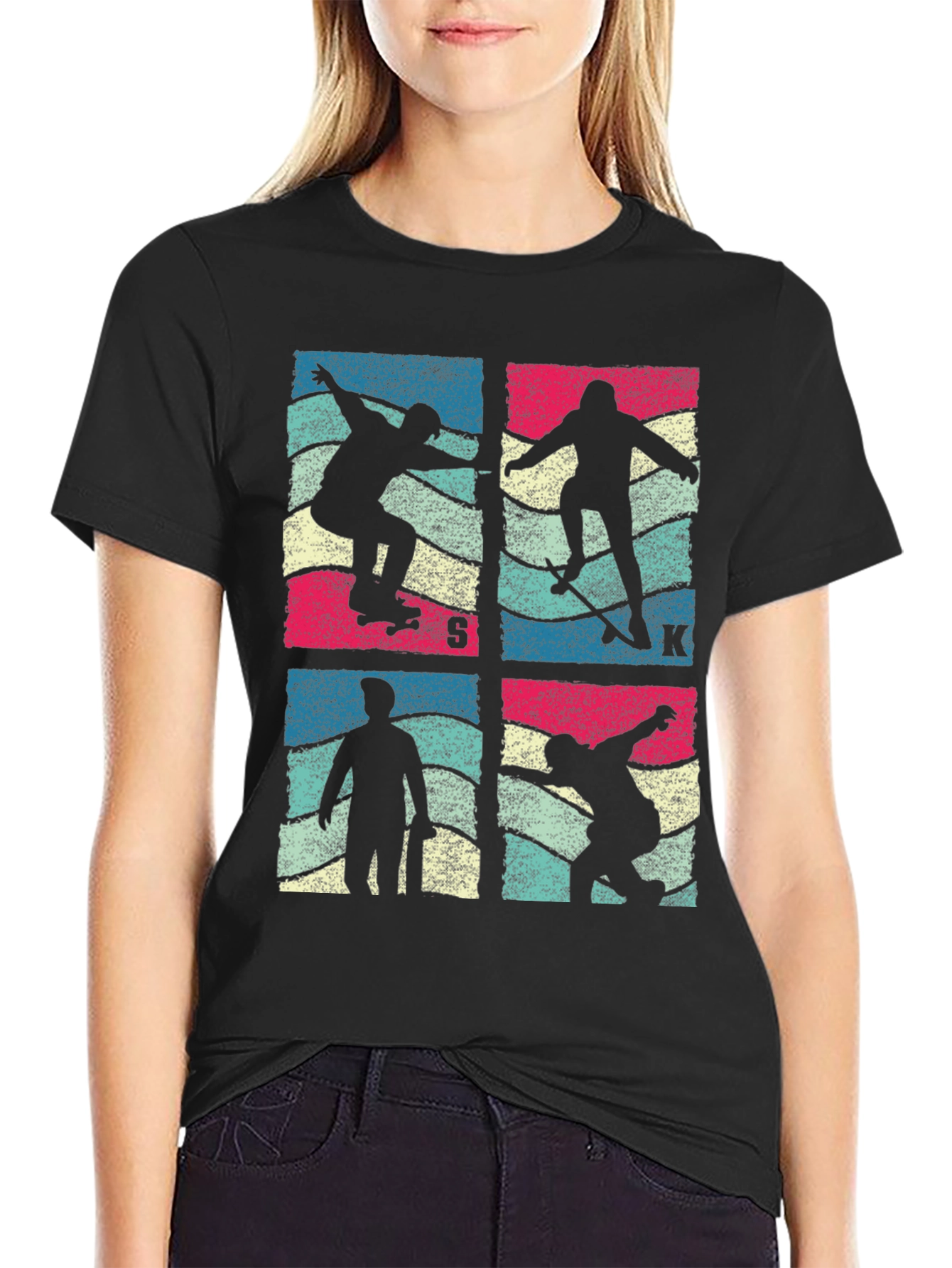 Vintage Skateboarder T-Shirt Retro Skate Design