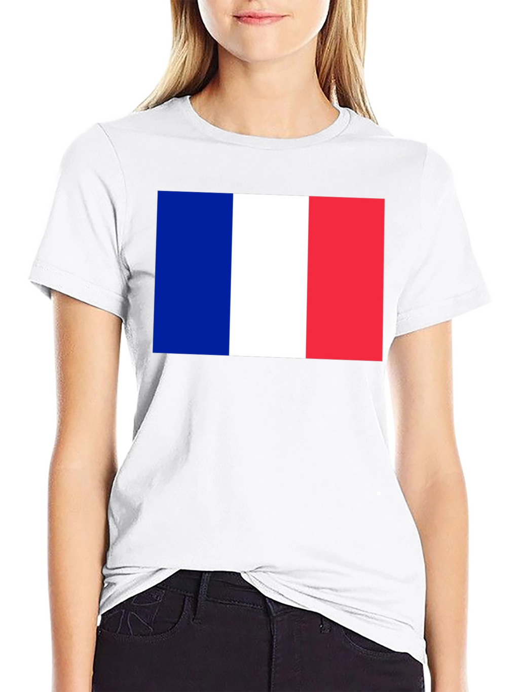 French Flag Graphic T-Shirt - Black