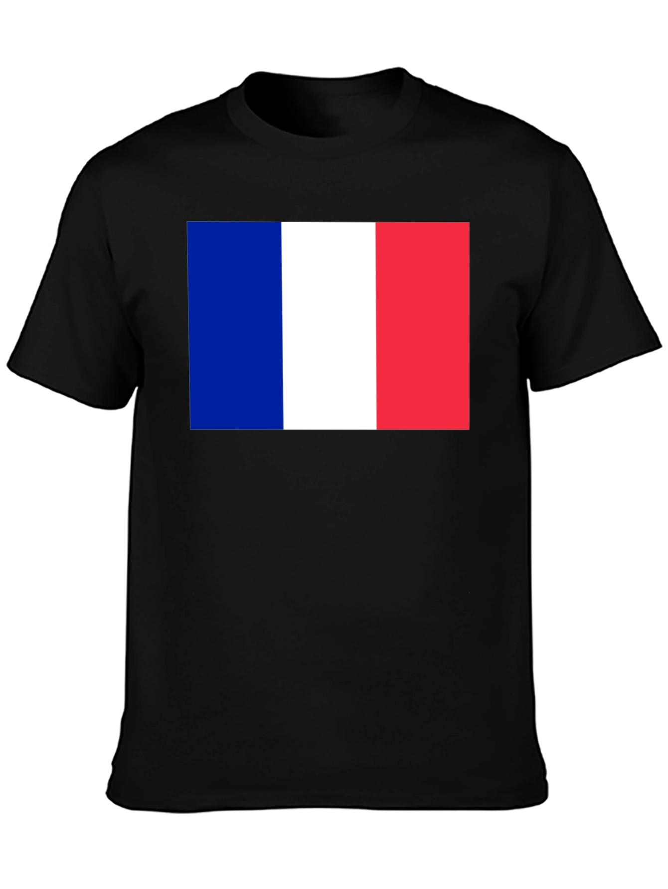 French Flag Graphic T-Shirt - Black