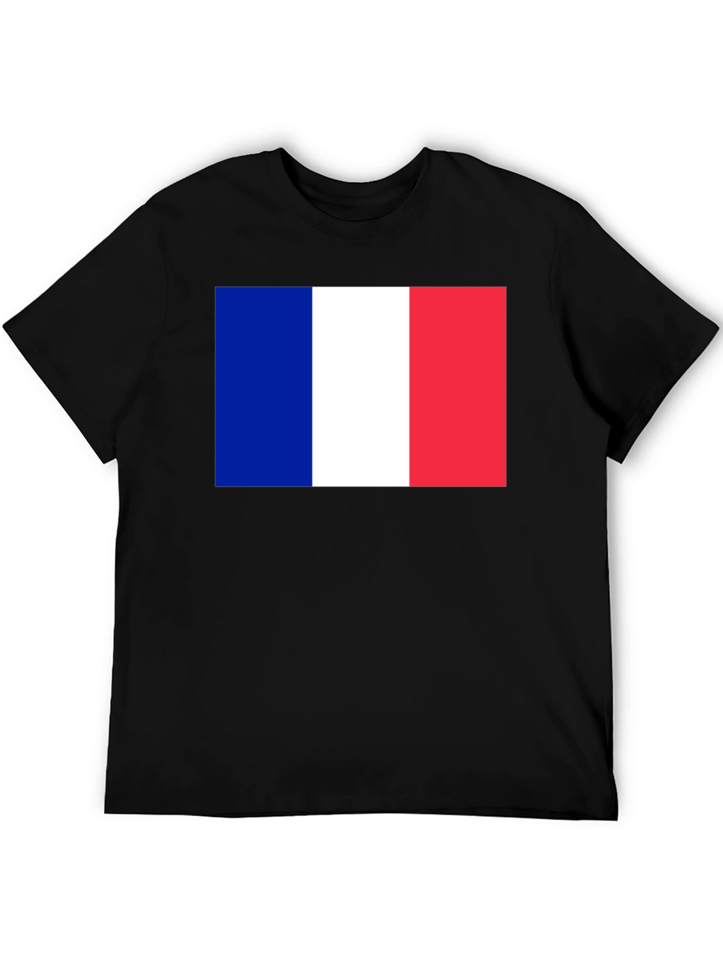 French Flag Graphic T-Shirt - Black