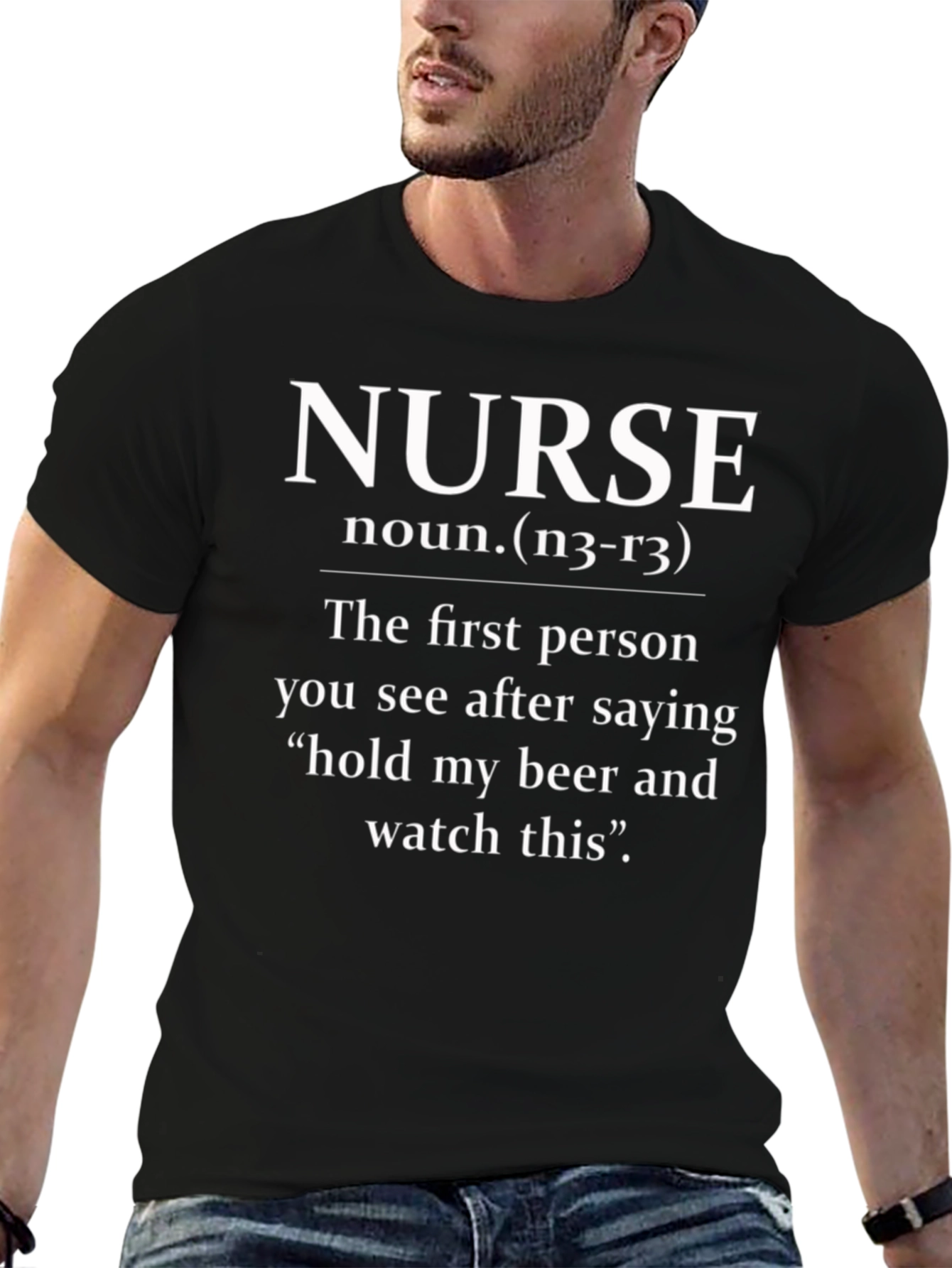 Nurse Definition Black Graphic T-Shirt