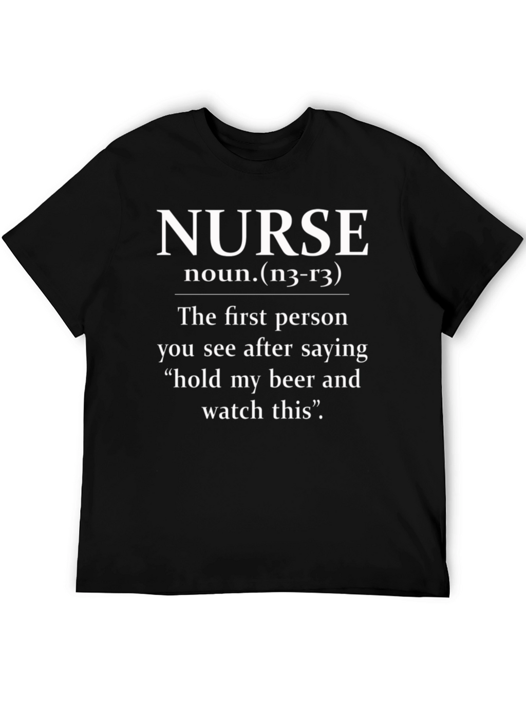 Nurse Definition Black Graphic T-Shirt