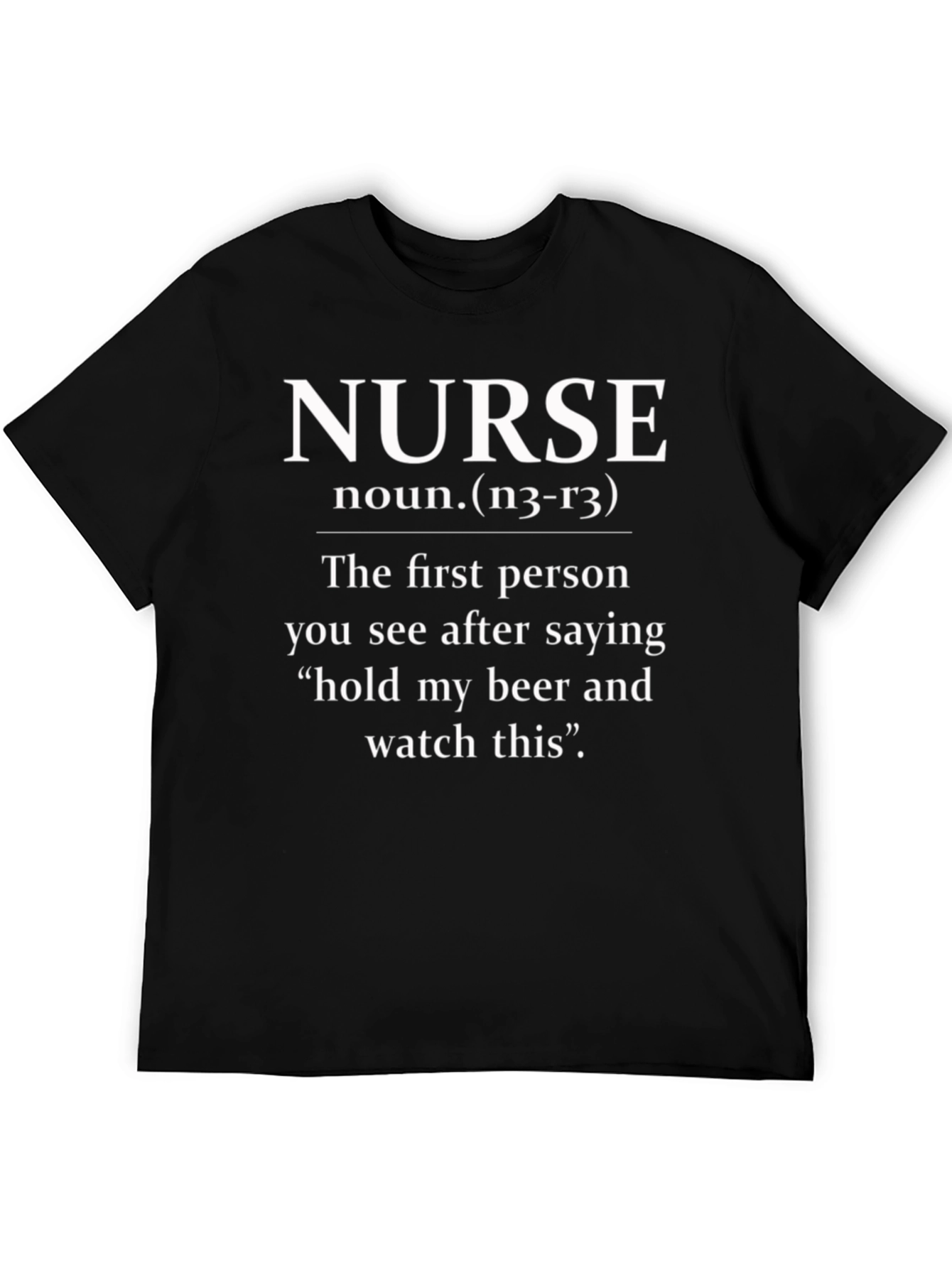 Nurse Definition Black Graphic T-Shirt
