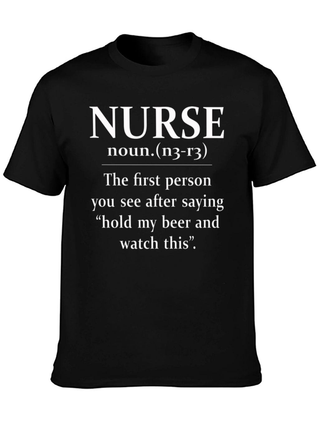 Nurse Definition Black Graphic T-Shirt