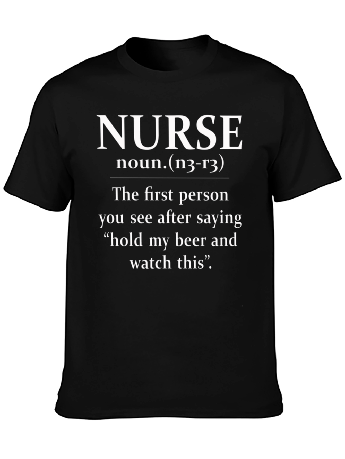 Nurse Definition Black Graphic T-Shirt