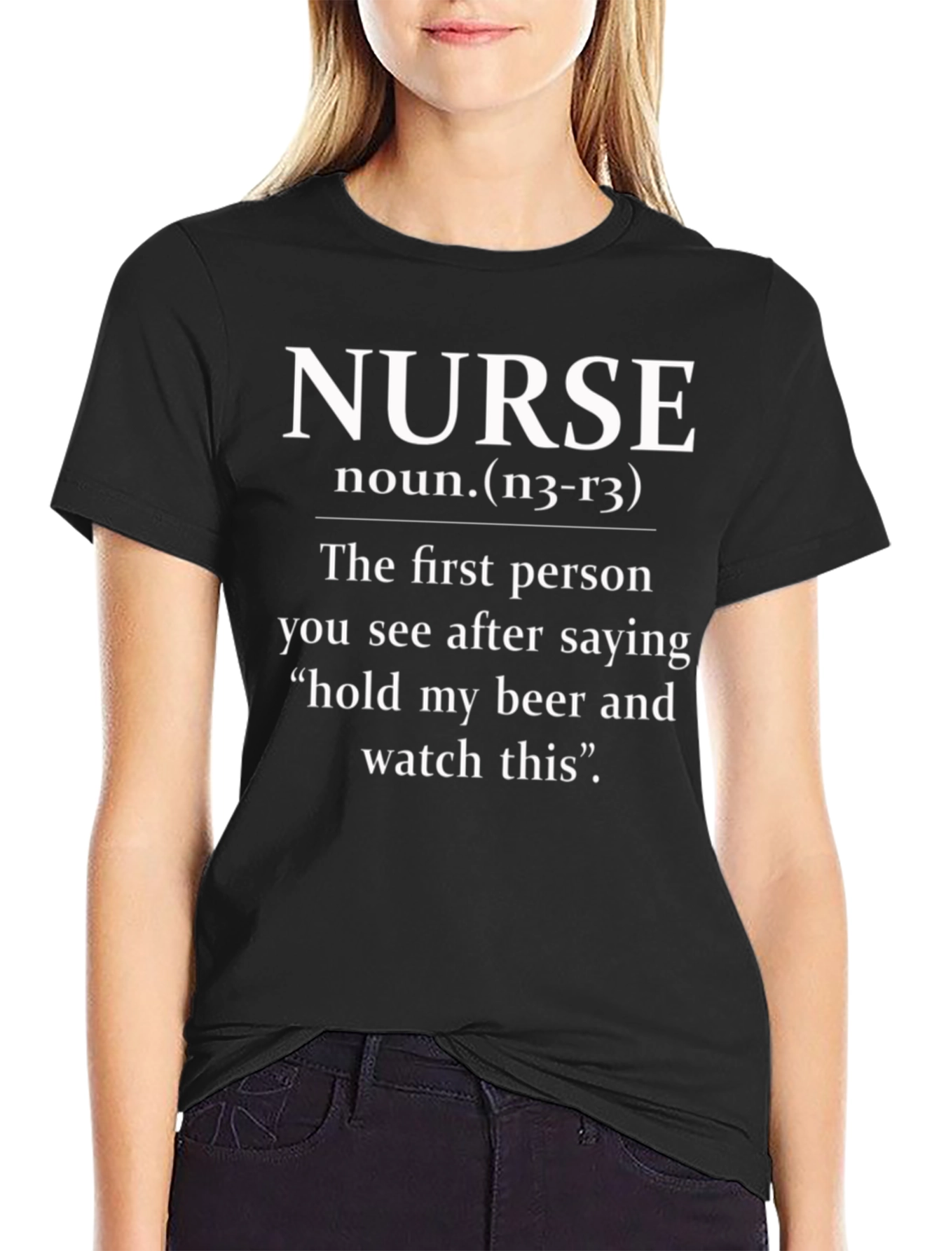 Nurse Definition Black Graphic T-Shirt