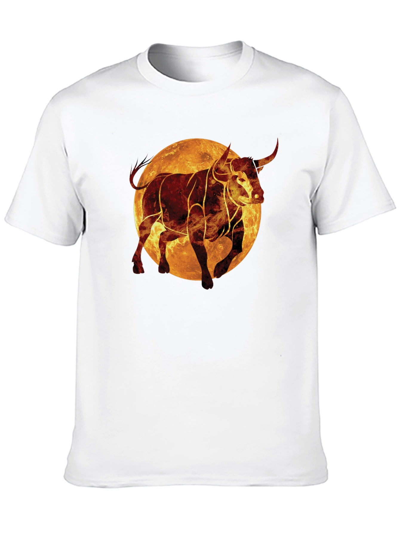 Fiery Bull Graphic Tee - Black