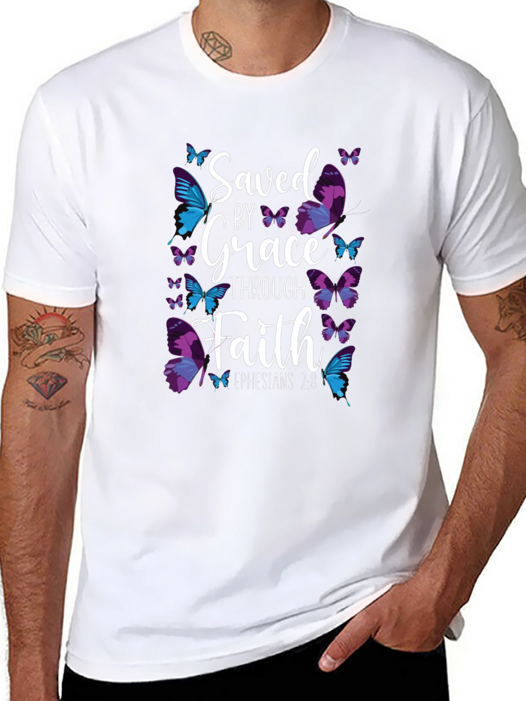 Saved By Grace Butterfly T-Shirt