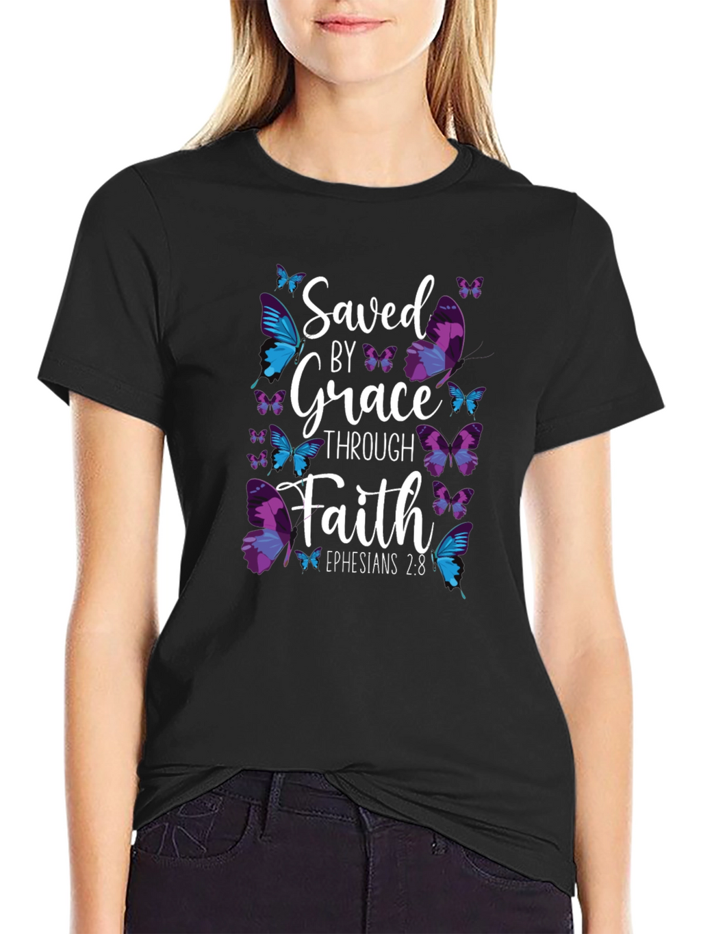 Saved By Grace Butterfly T-Shirt