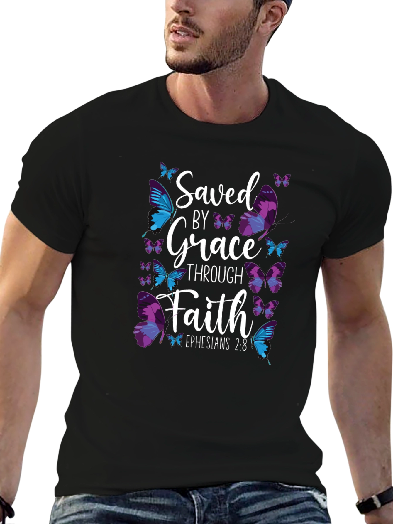 Saved By Grace Butterfly T-Shirt