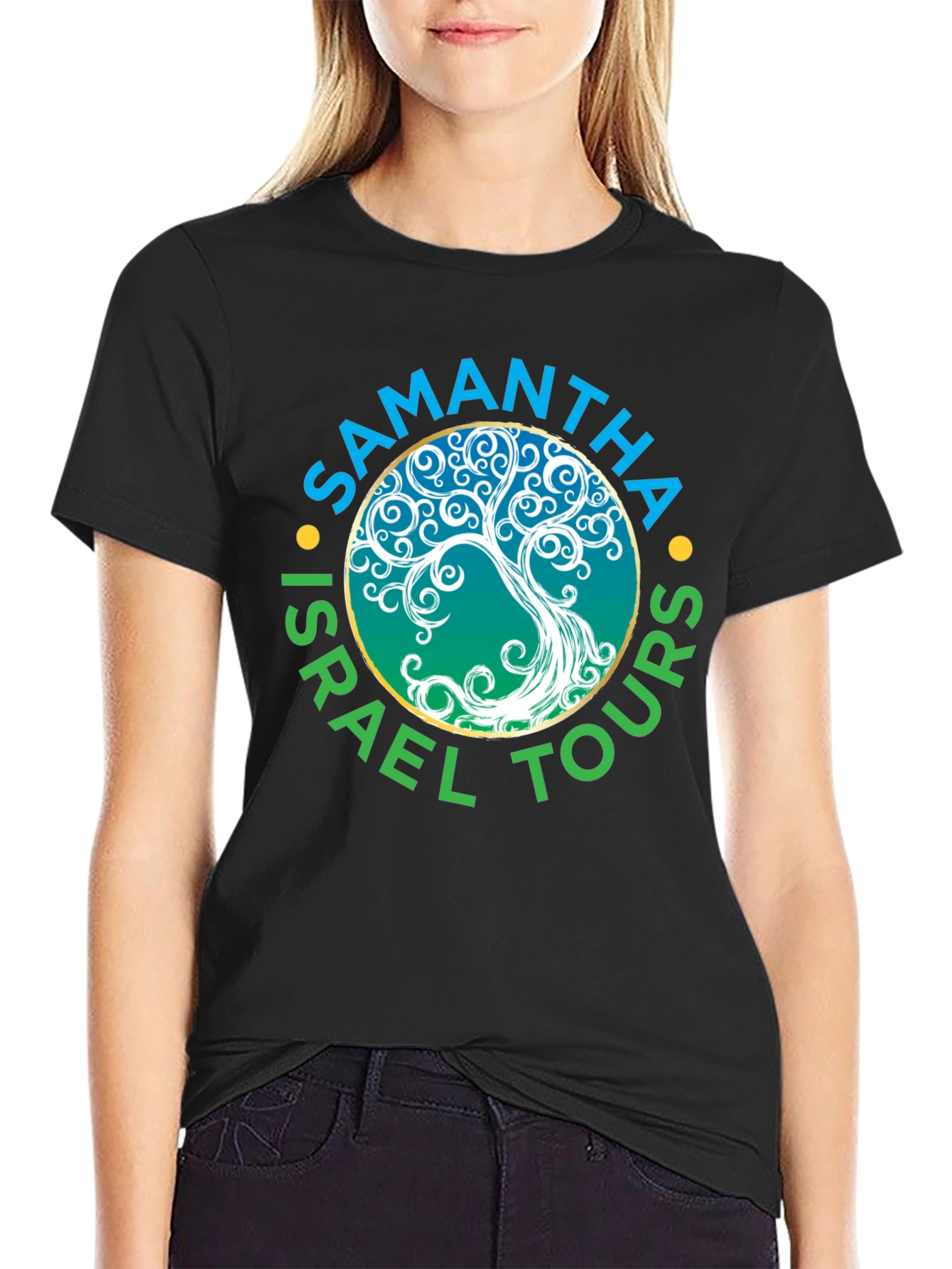 Samantha Israel Tours Black T-Shirt
