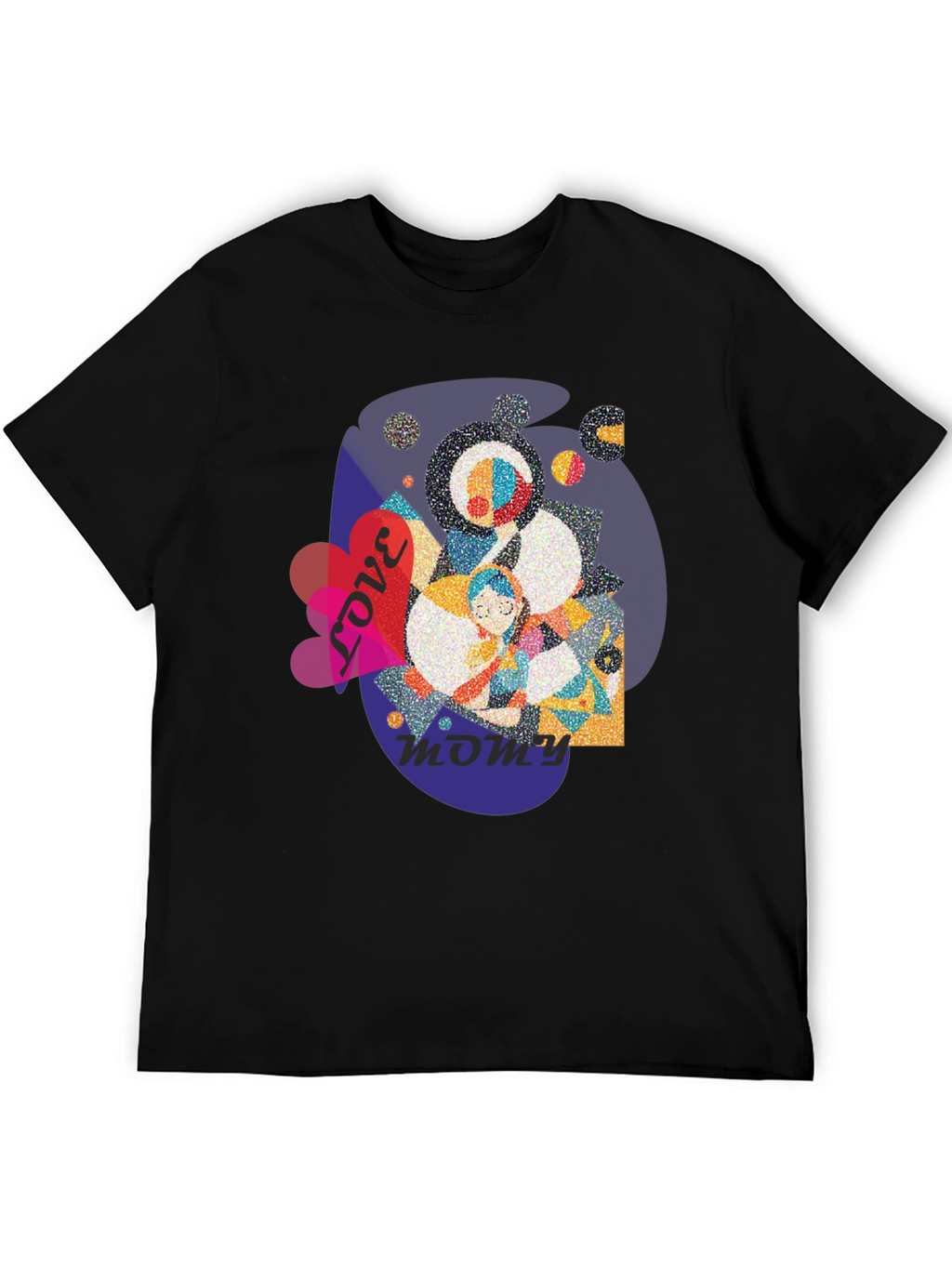 Love You Mommy Black T-Shirt Graphic Tee