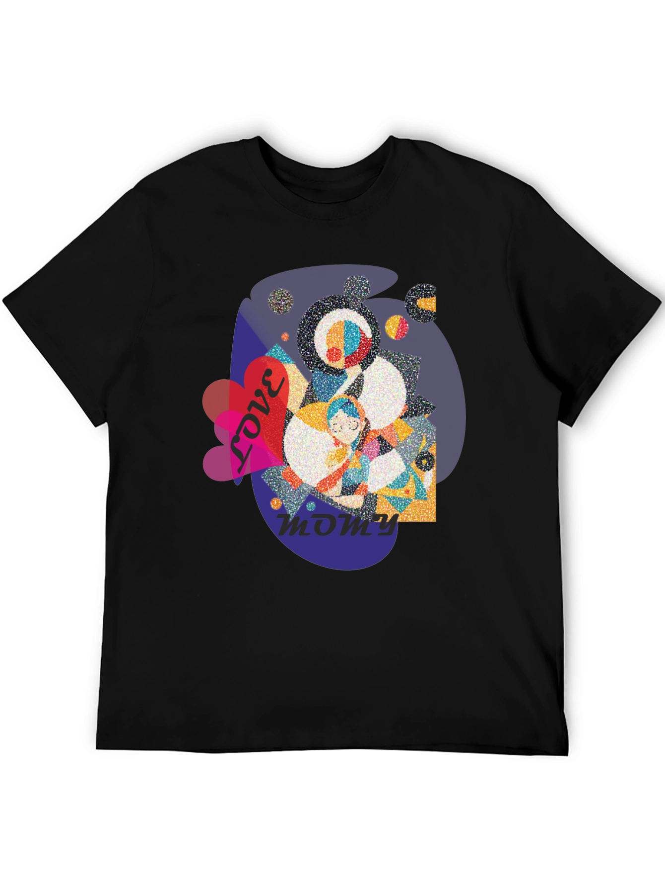 Love You Mommy Black T-Shirt Graphic Tee