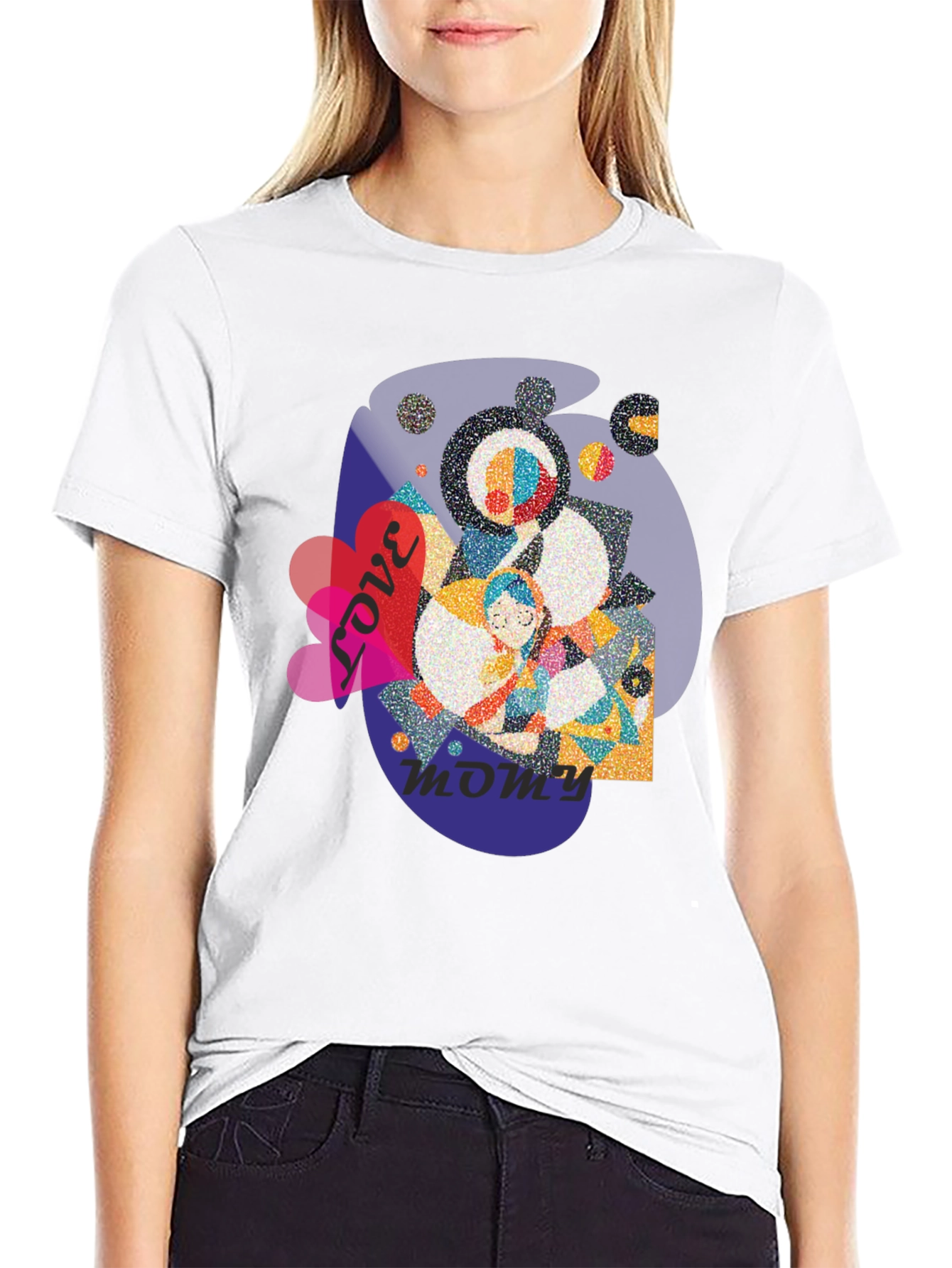 Love You Mommy Black T-Shirt Graphic Tee