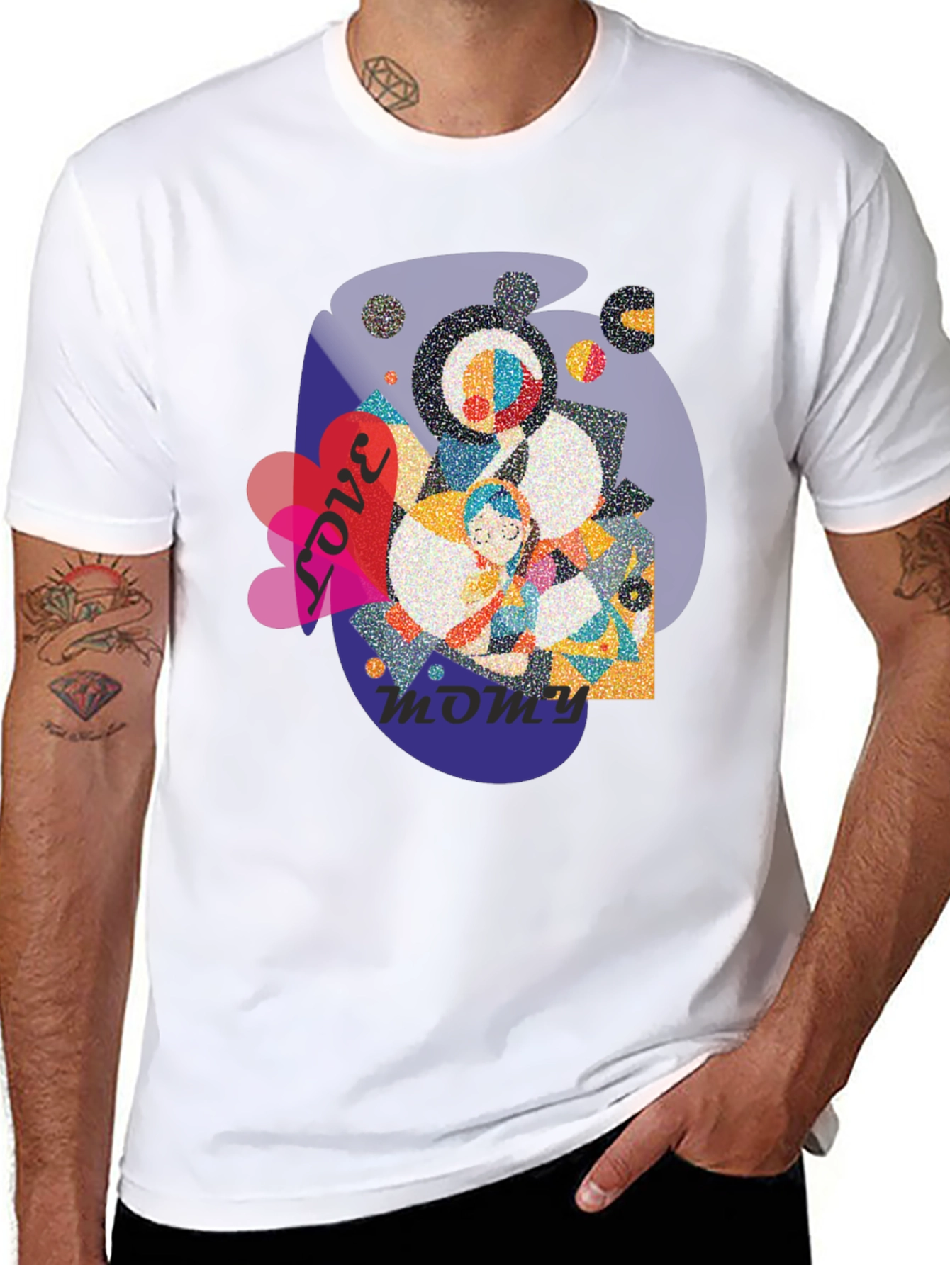 Love You Mommy Black T-Shirt Graphic Tee