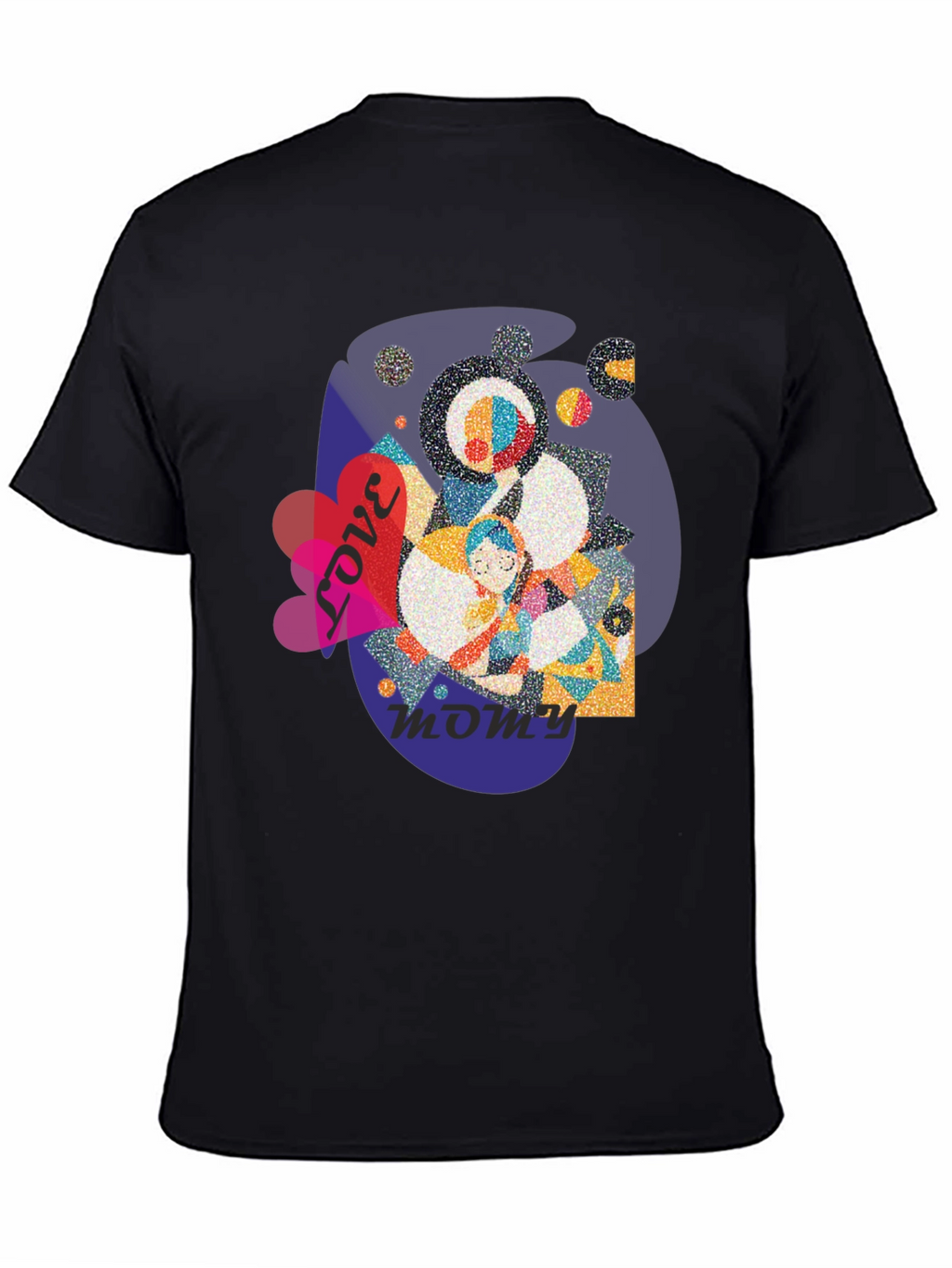 Love You Mommy Black T-Shirt Graphic Tee