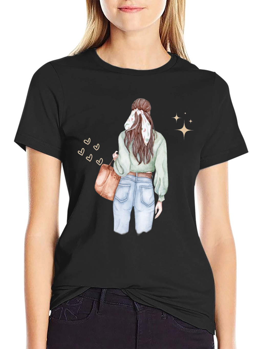 Stylish Woman Graphic Tee - Casual Chic