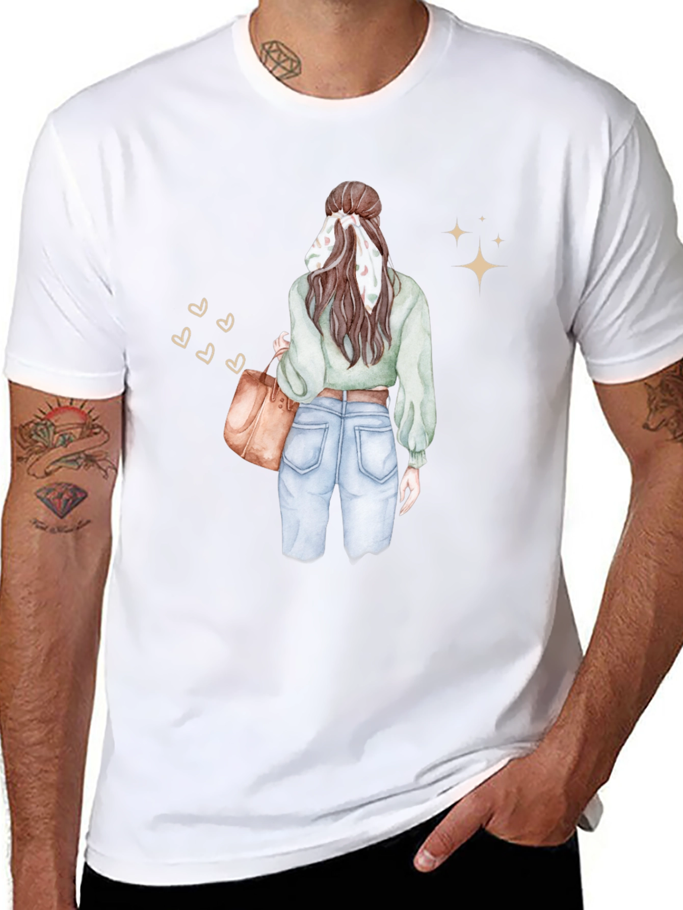 Stylish Woman Graphic Tee - Casual Chic