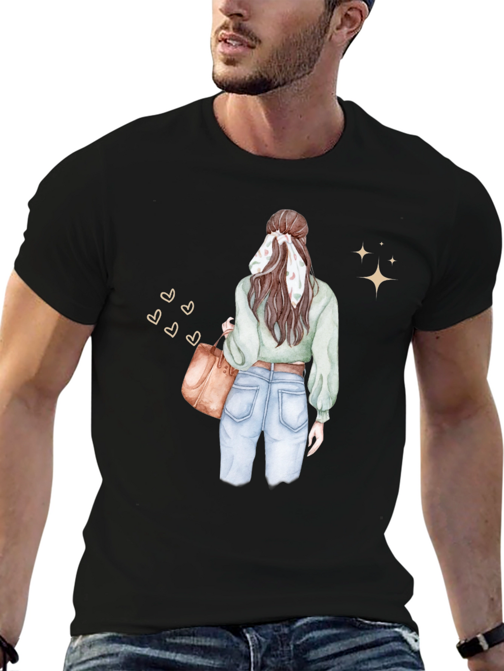 Stylish Woman Graphic Tee - Casual Chic