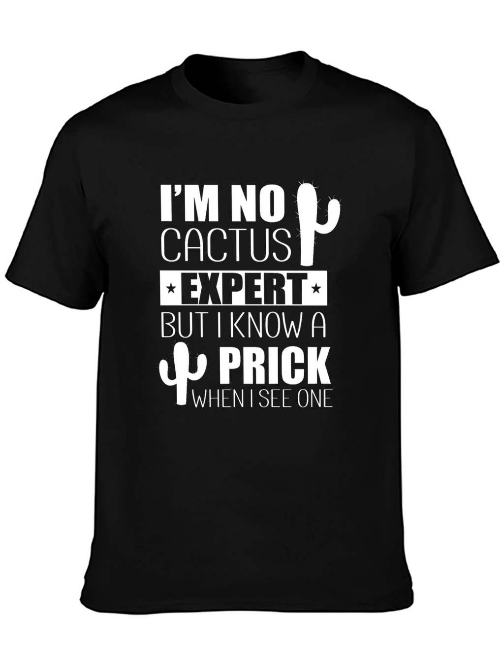 Cactus Expert Funny Graphic T-Shirt