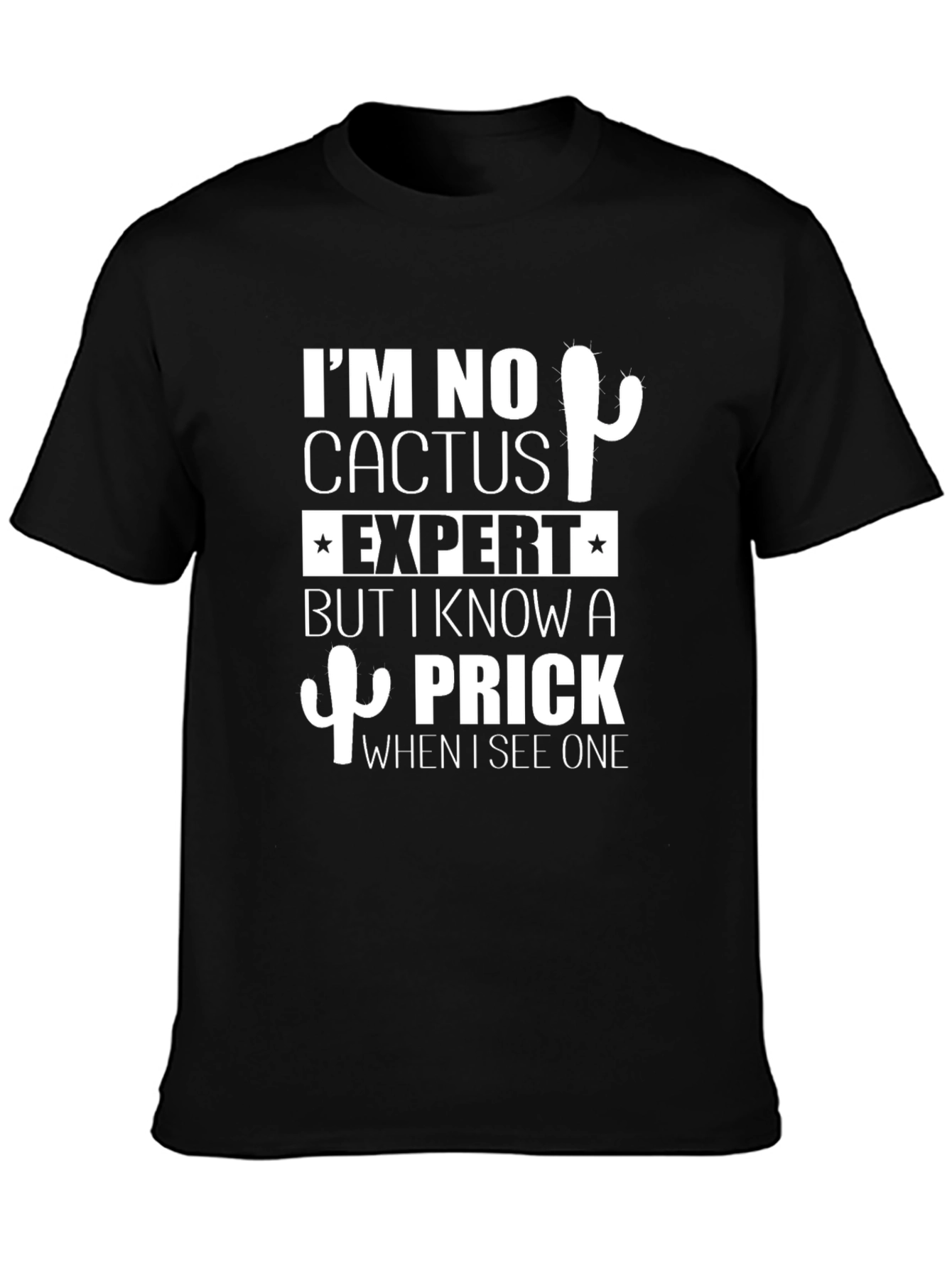 Cactus Expert Funny Graphic T-Shirt