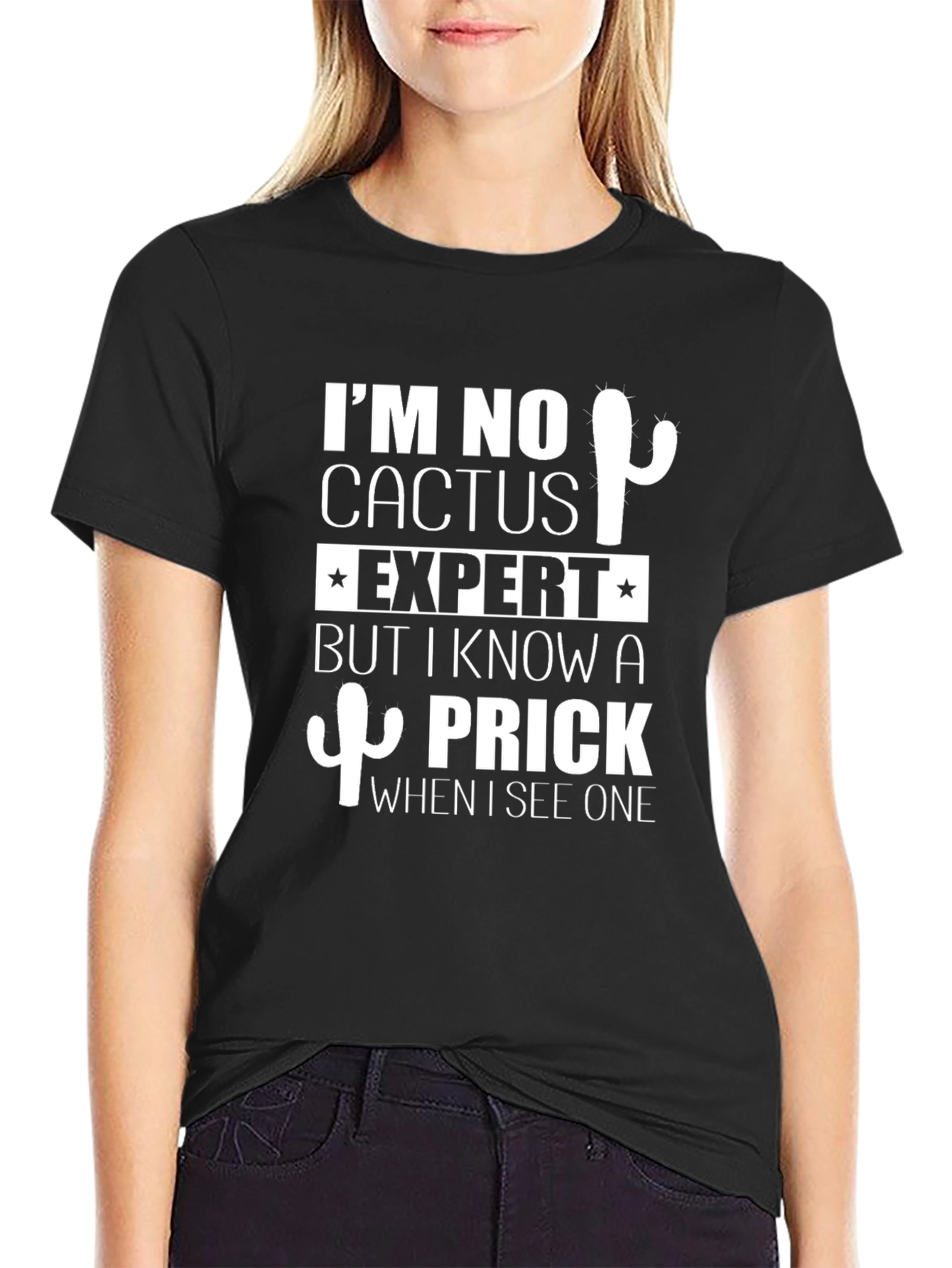 Cactus Expert Funny Graphic T-Shirt