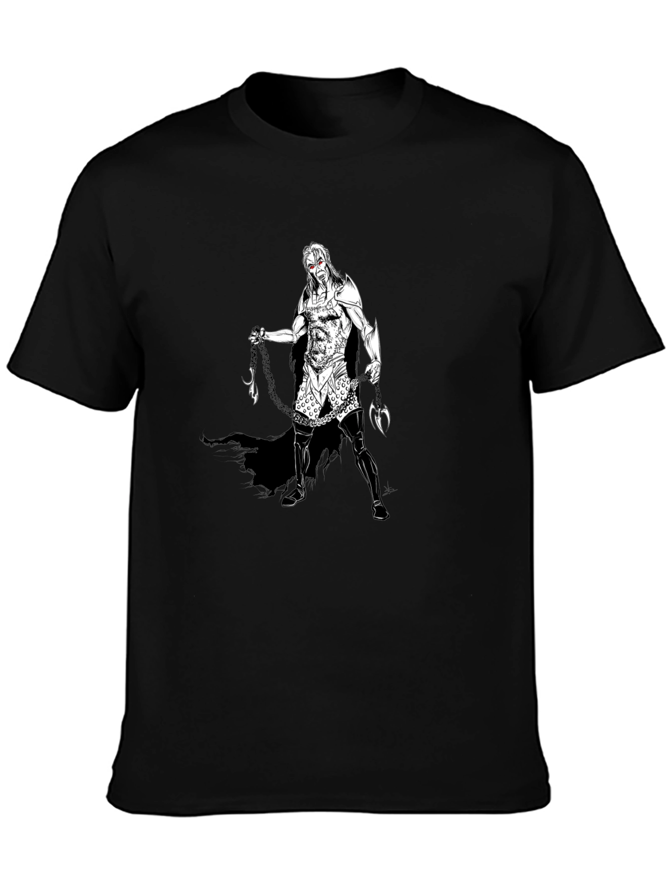 Warrior Graphic Tee - Black Cotton