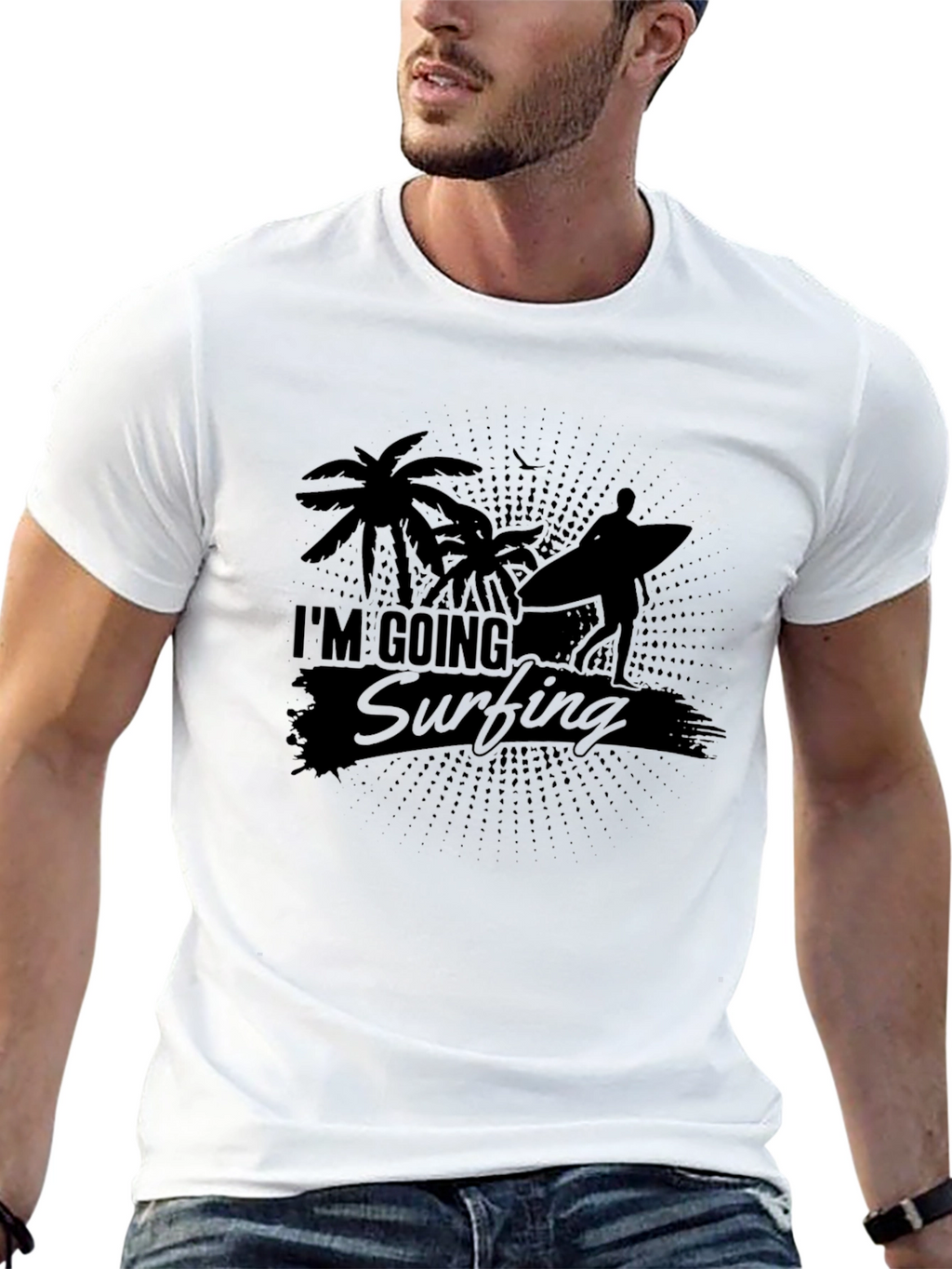 Mens Im Going Surfing Graphic Tee