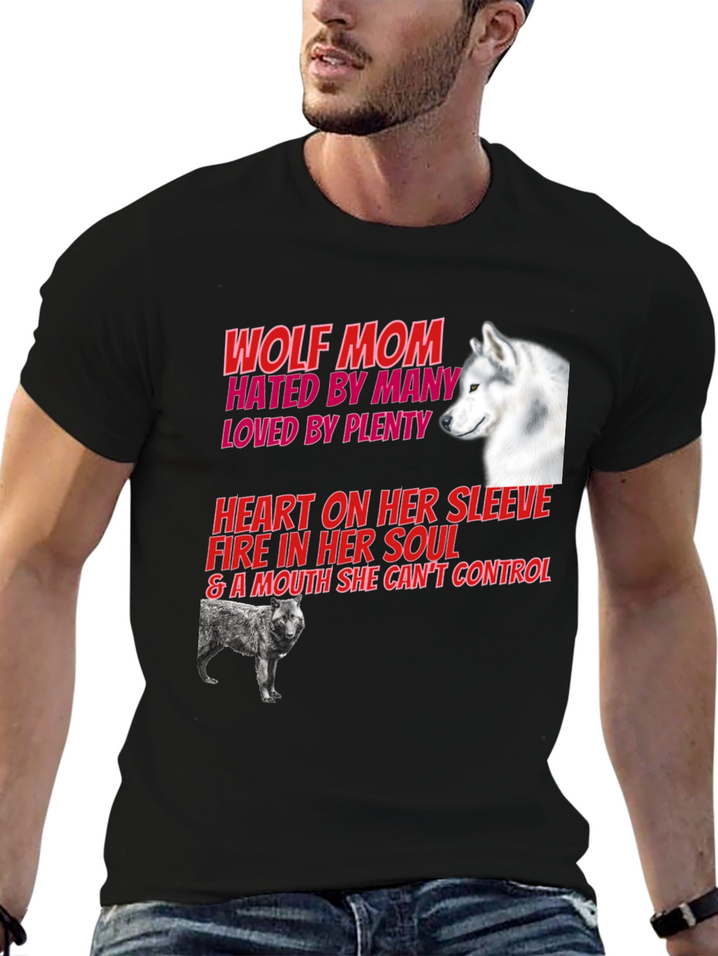 Wolf Mom Graphic Tee - Hated By Many
