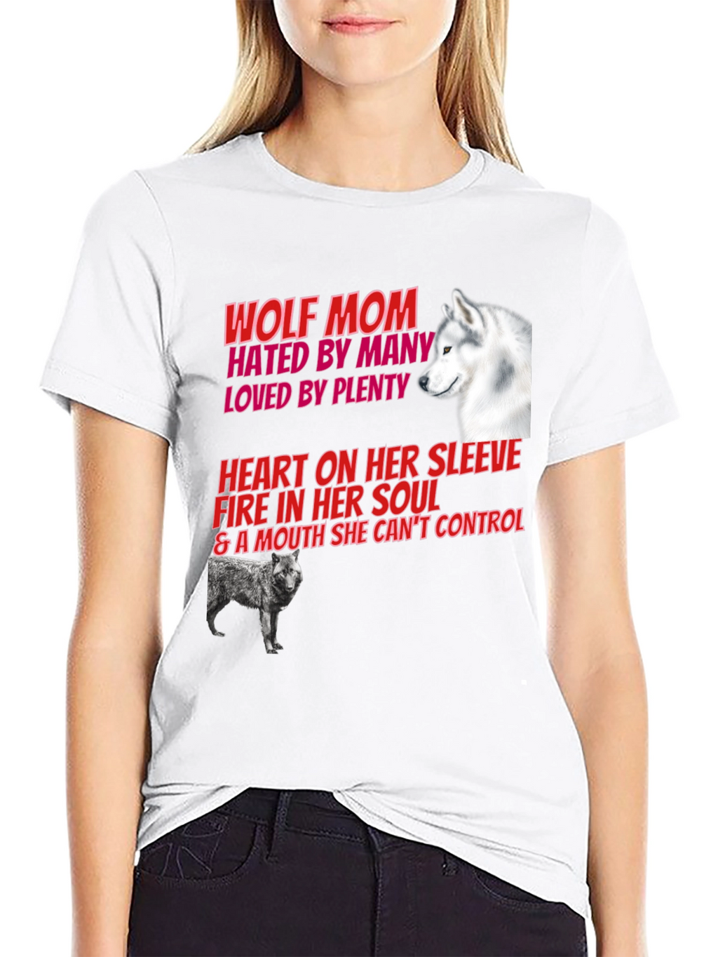 Wolf Mom Graphic Tee - Hated By Many