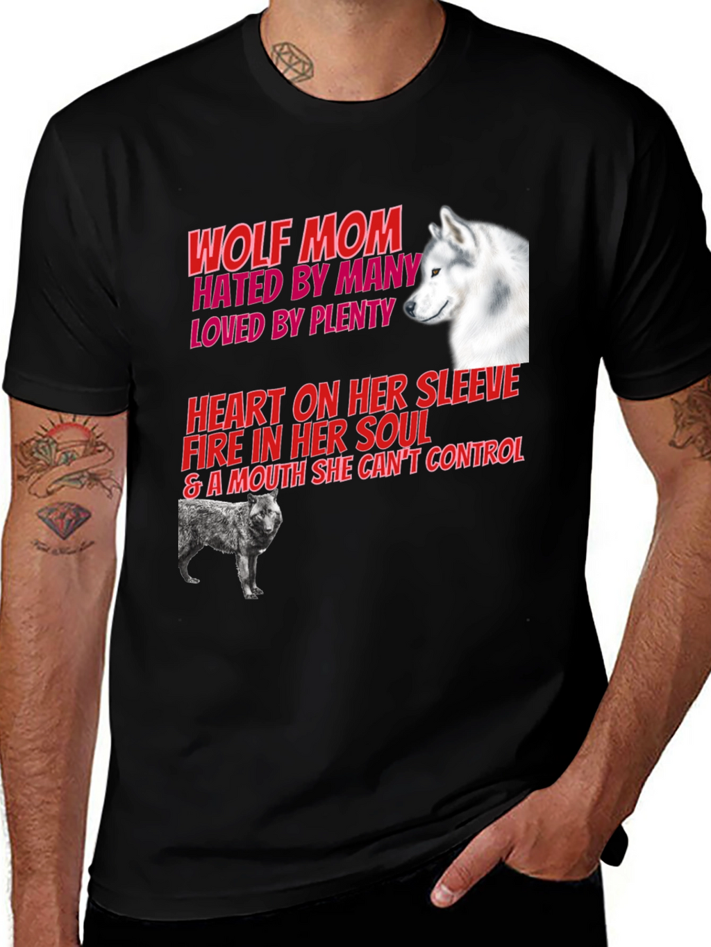 Wolf Mom Graphic Tee - Hated By Many