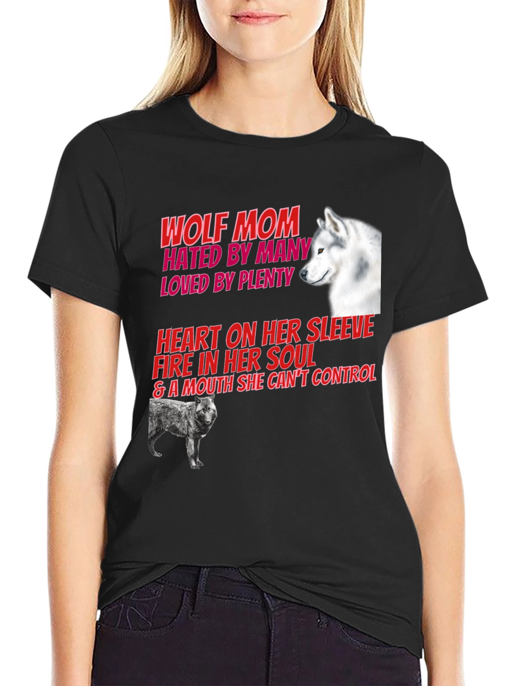 Wolf Mom Graphic Tee - Hated By Many