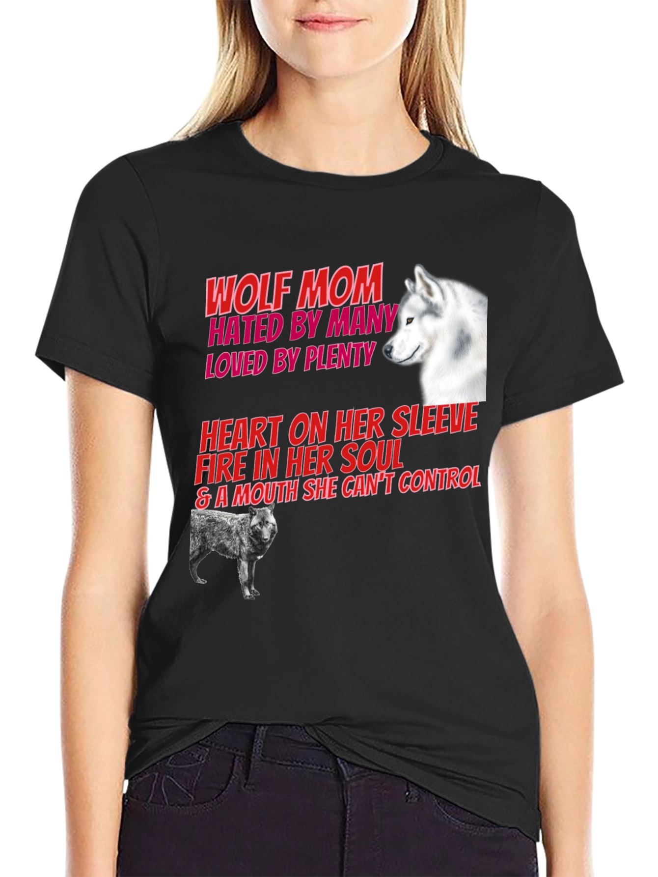 Wolf Mom Graphic Tee - Hated By Many